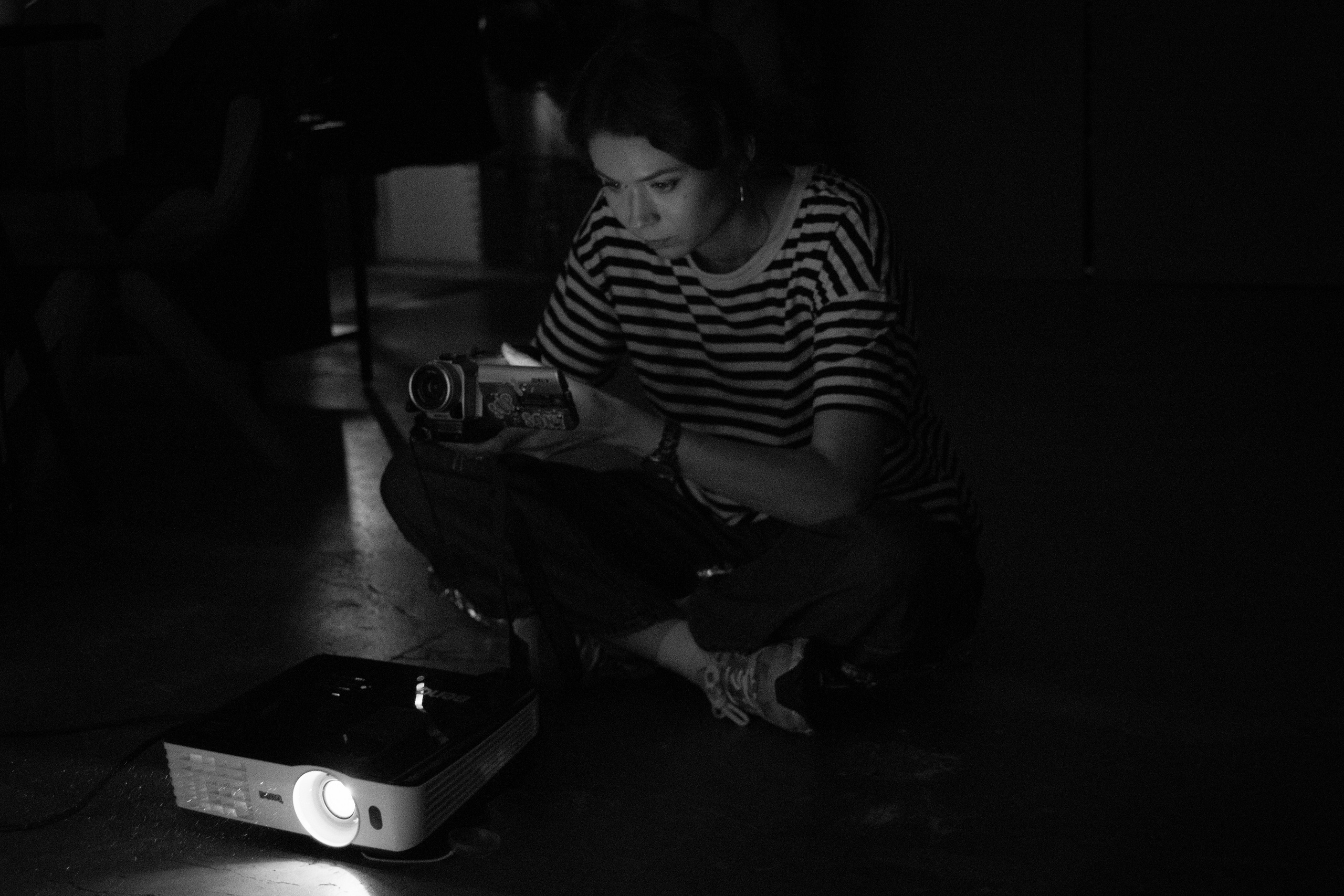 Backstage of the music video. Magic photos