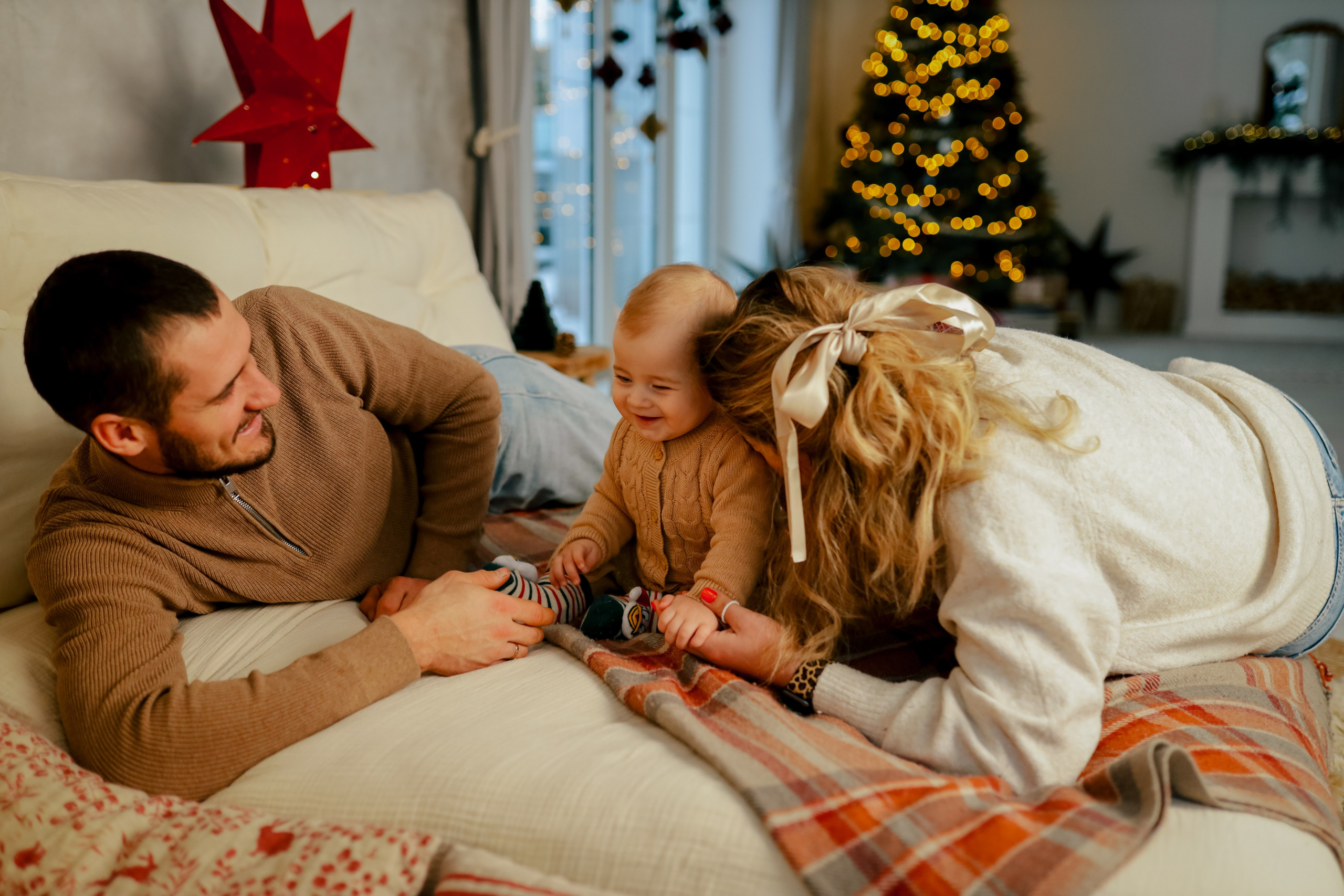 Теплое семейное новогоднее. Свадебный и семейный фотограф в Варшаве