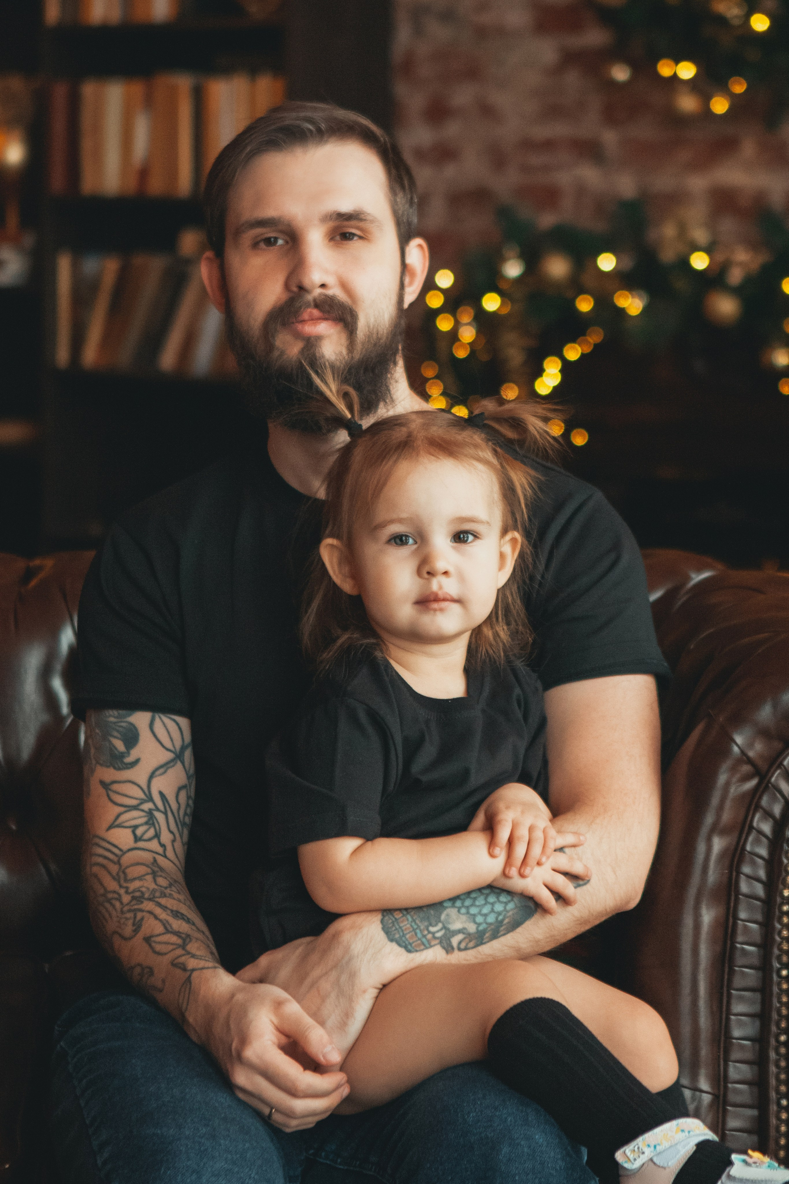 Новогодняя семейная фотосессия в студии. Фотограф Ольга Ефремова