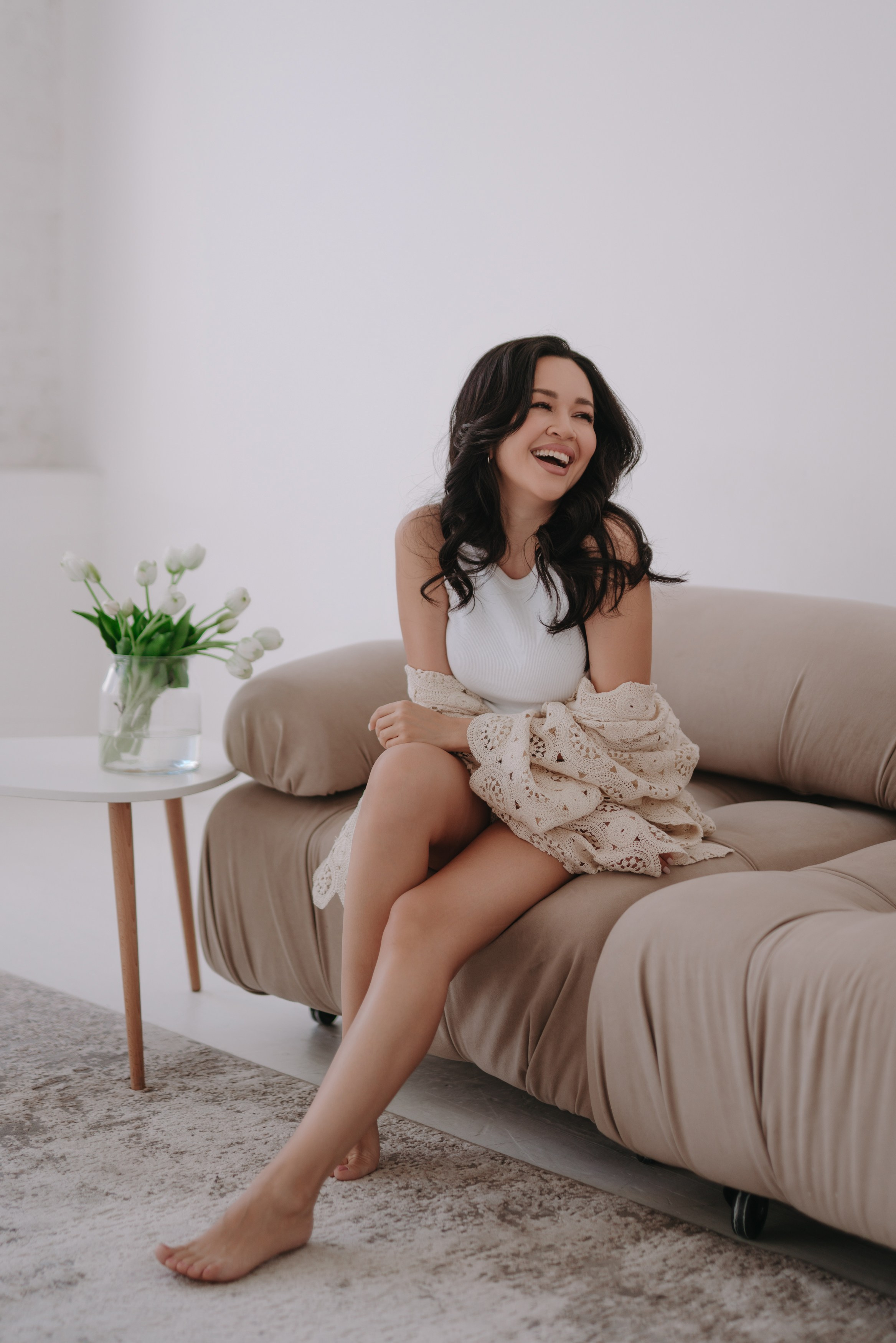 портрет девушки в студии