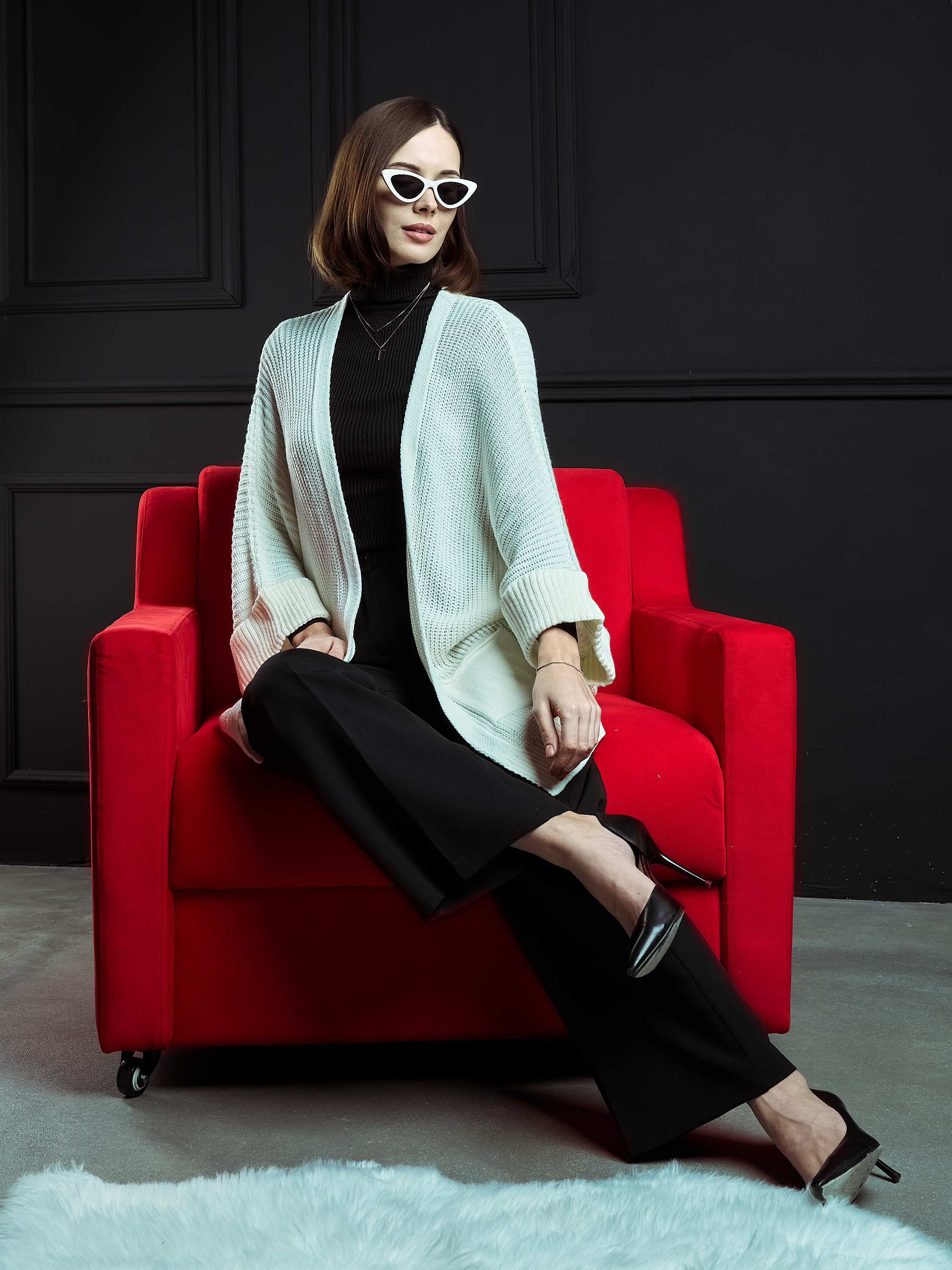 Модельная фотосъёмка кардиганов для Wildberries