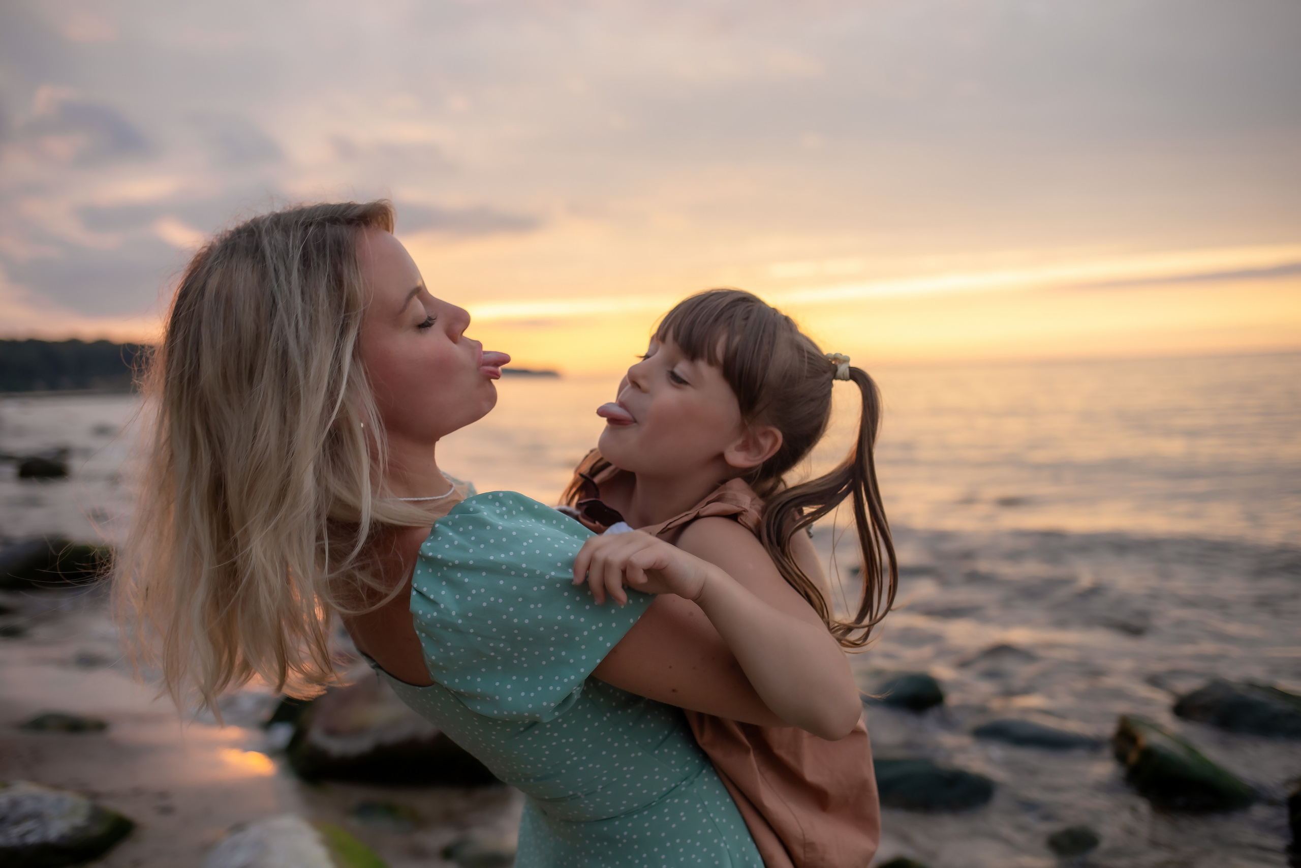 Есеня, Леня и Аня. Закат в Куликово. Фотограф в Калининграде Решетникова Алина