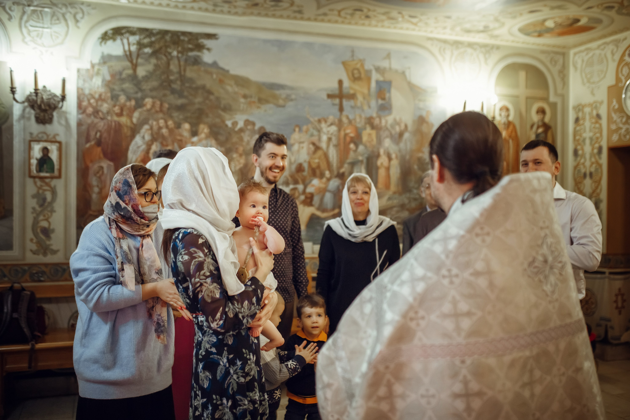 Крещение Валерии. Фотограф на Крещение, семейный фотограф в Москве