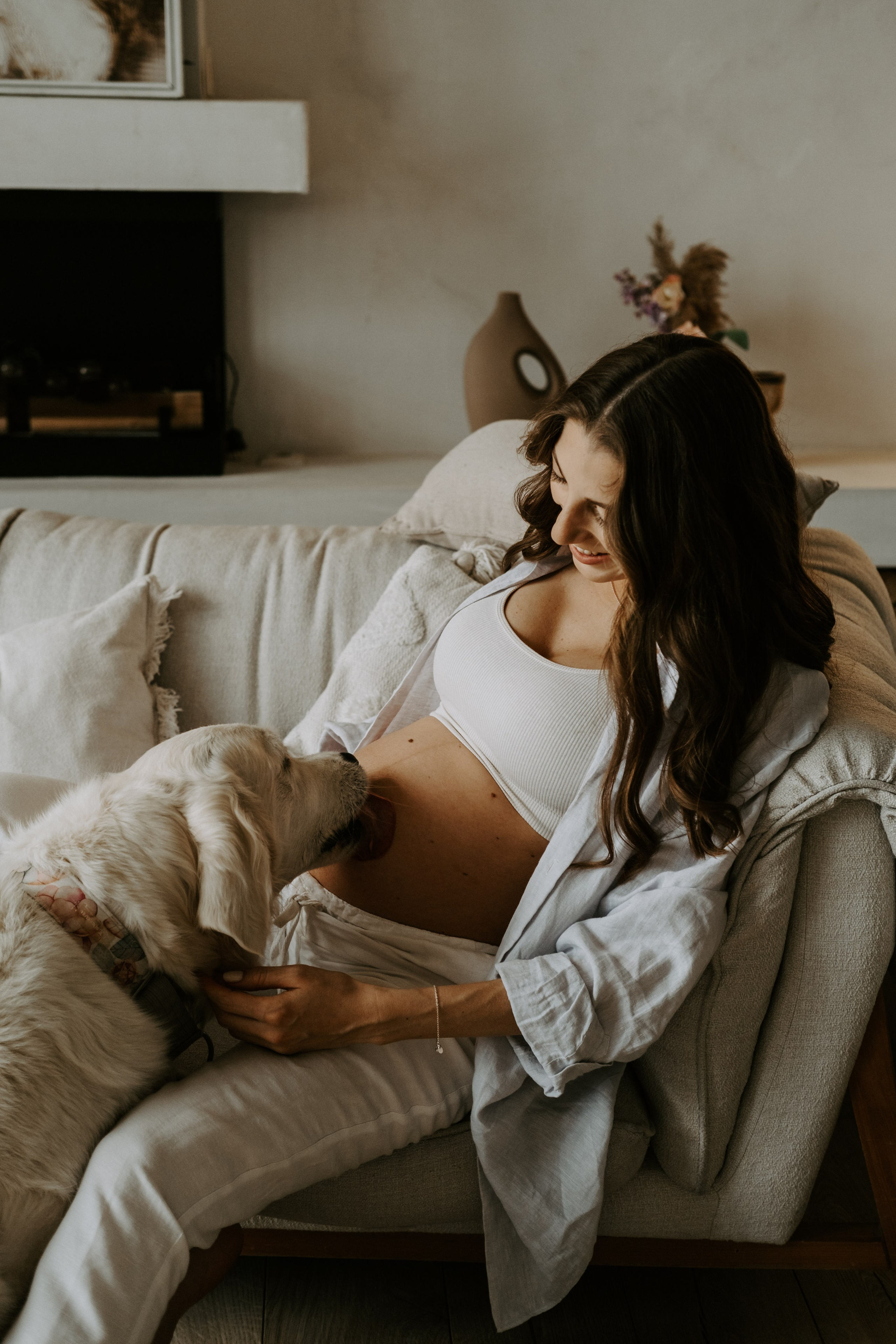 Фотосессия беременности с собакой. Семейный фотограф в Москве Кристина Маркос