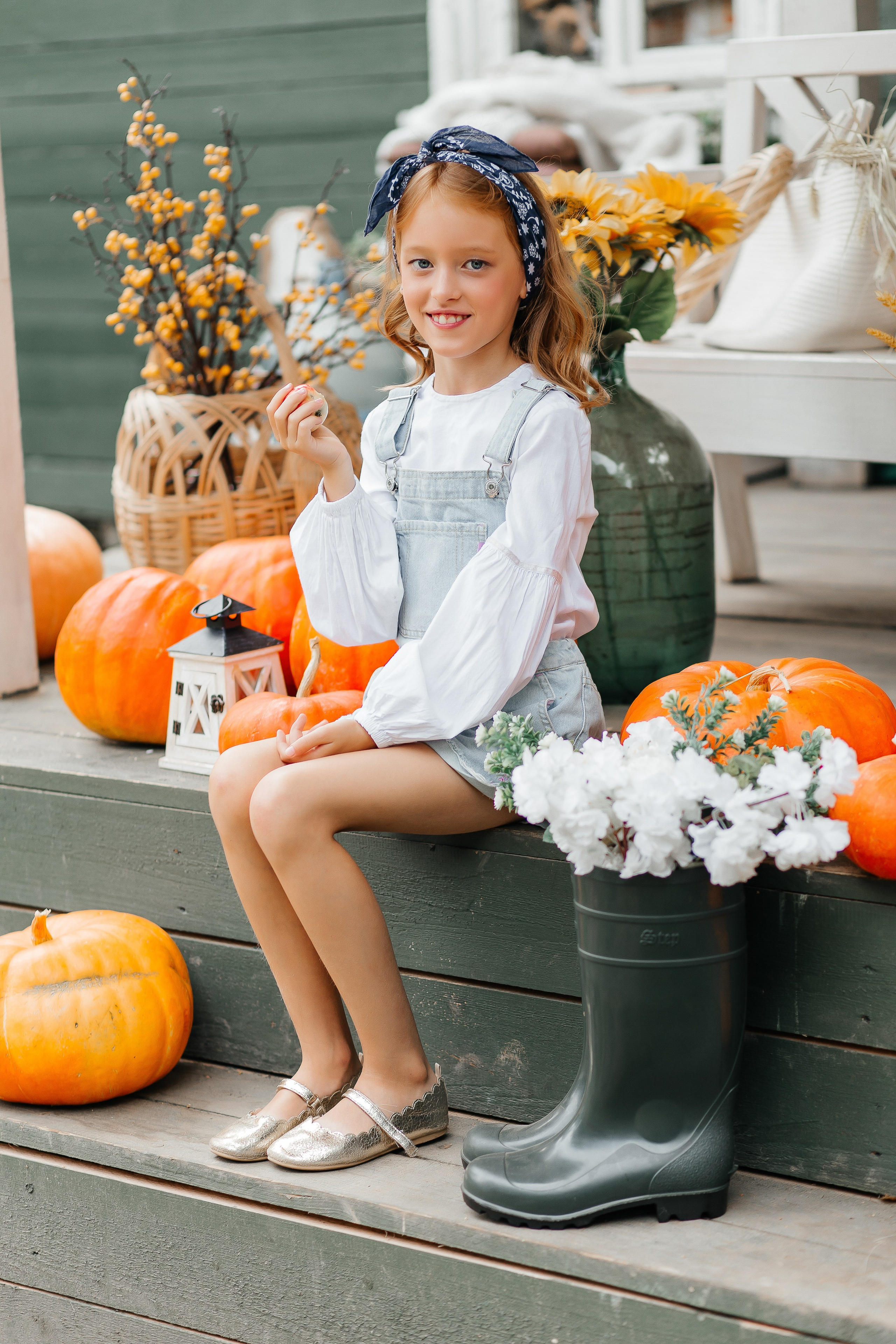 Осенняя детская фотосессия с арбузами. Фотограф в Подольске — Мария Бучнева