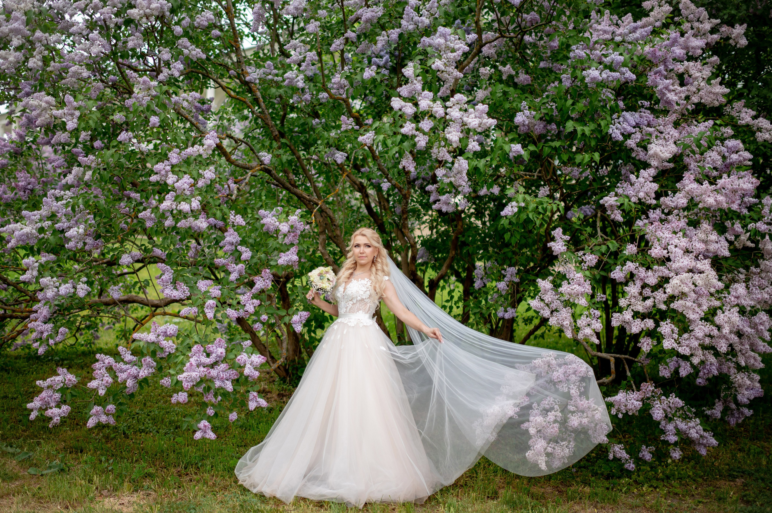 Евгения (фотосессия с малиновым chevrolet camaro, в сирени в Пушкине в Екатерининском парке). Портретный, семейный и свадебный фотограф в Санкт-Петербурге и в Пушкине Ширяев Денис