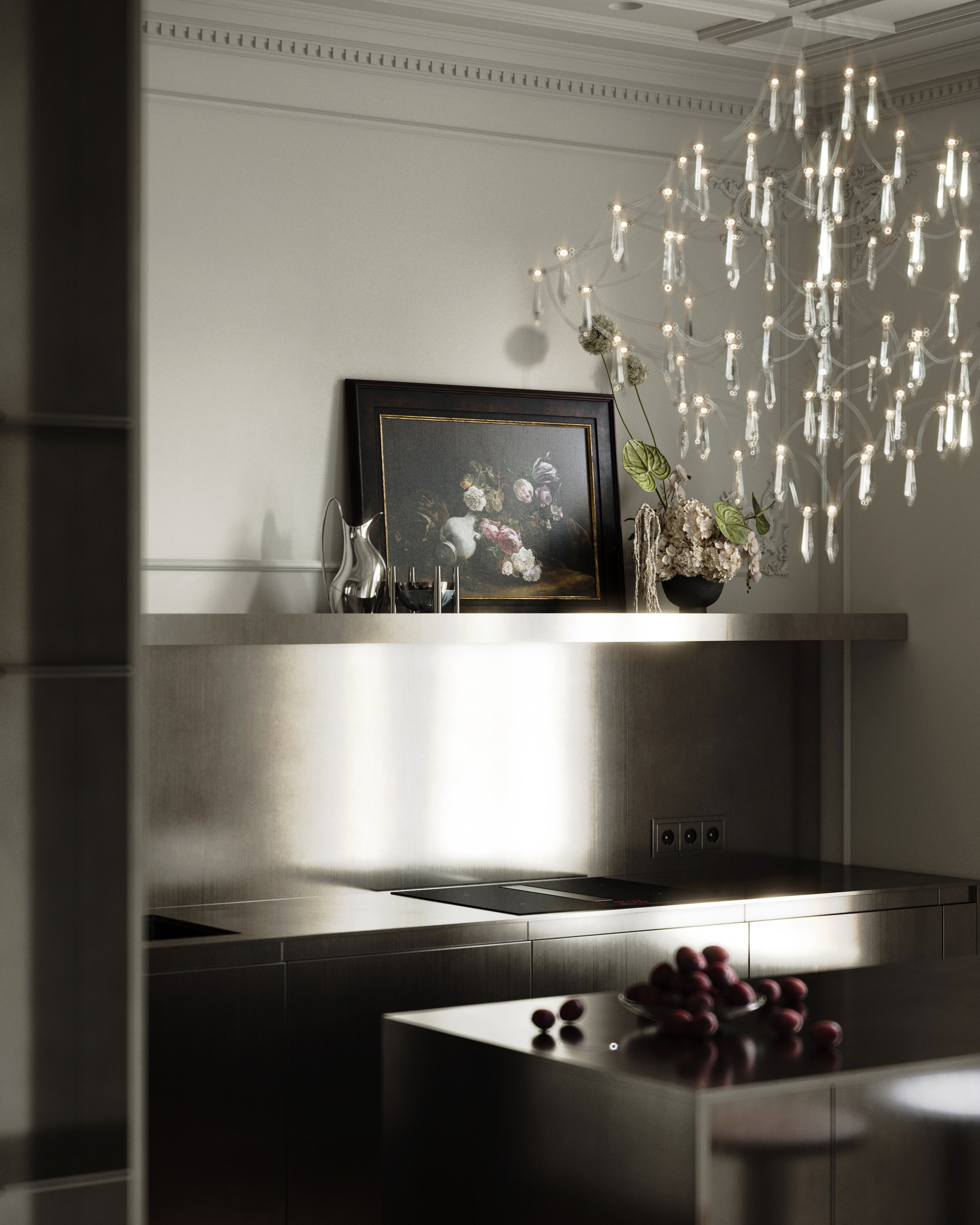 Кухня в старом фонде. Создание 3д визуализаций. Анимированное видео. Сборка сцен