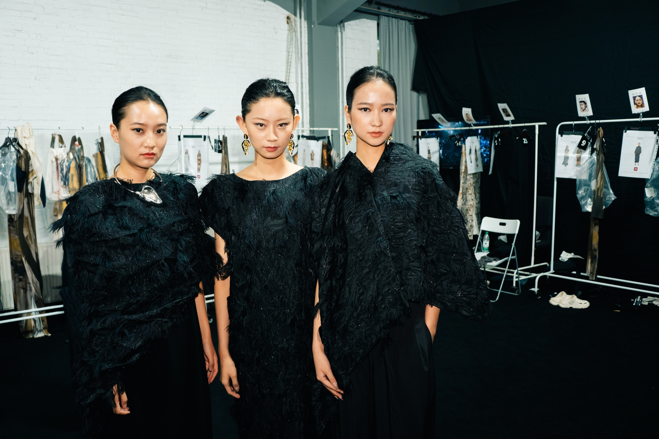 Backstage at Beijing Fashion