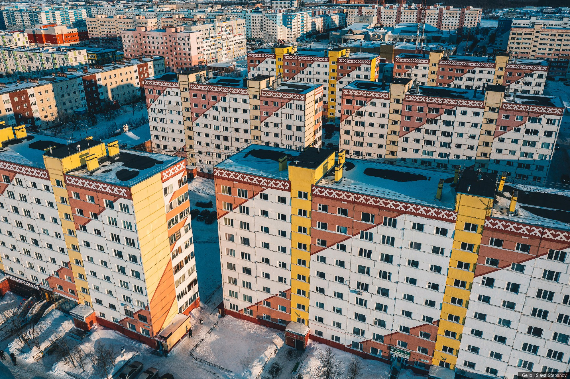 Новый Уренгой, дома с высоты