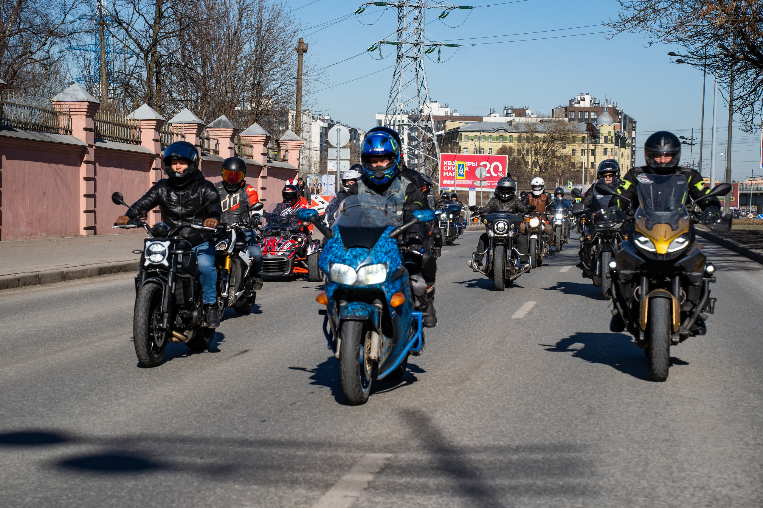 Весенний прохват мотоклуба Normans Riders MC. Концертный и репортажный фотограф в Санкт-Петербурге Слава Пахомов