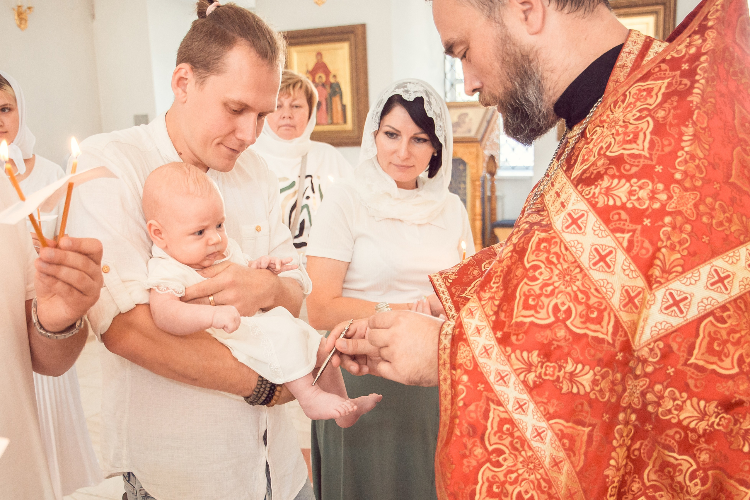 Крещение Ильи в Храме Святых Бессребреников и чудотворцев Космы и Дамиана в Калуге