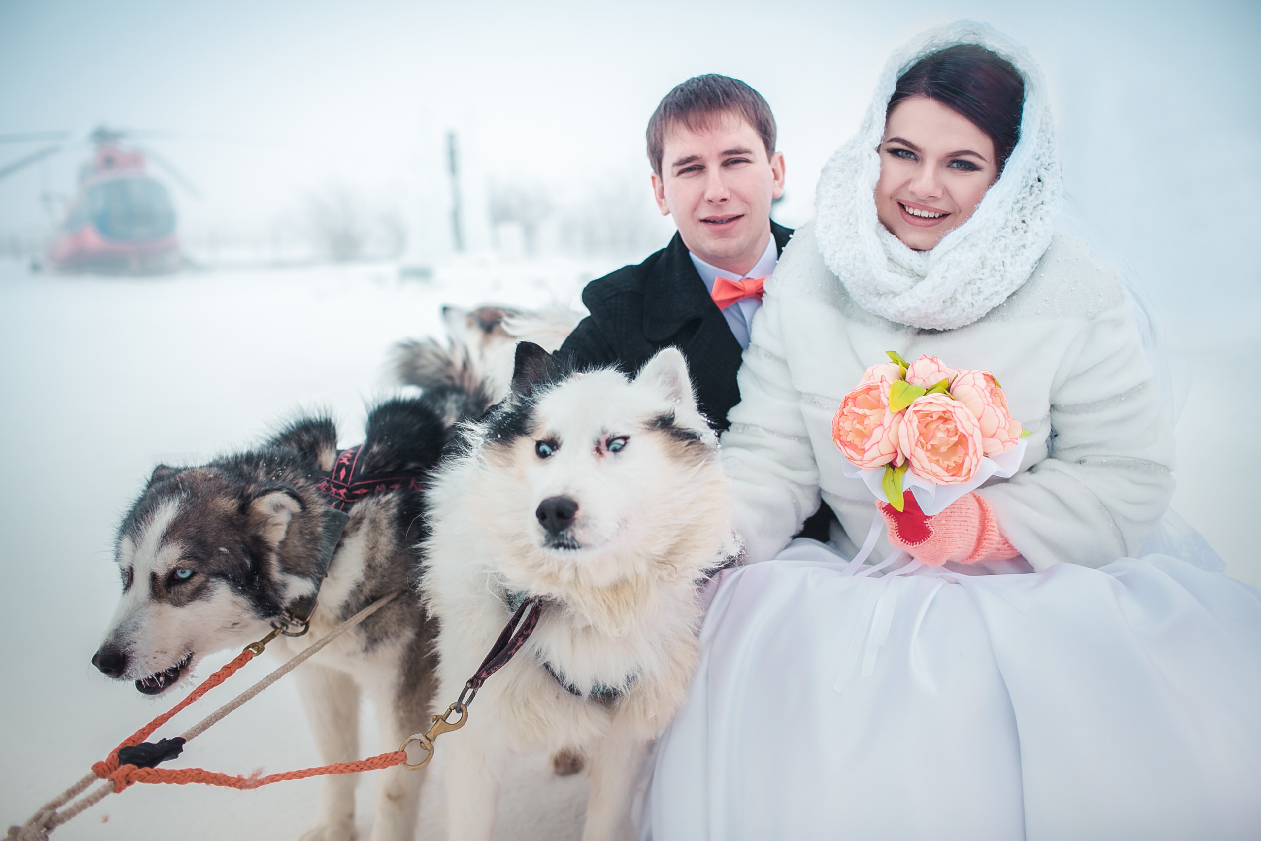 Зимнее свадебное фото. Фотограф Надежда Куин, Якутск