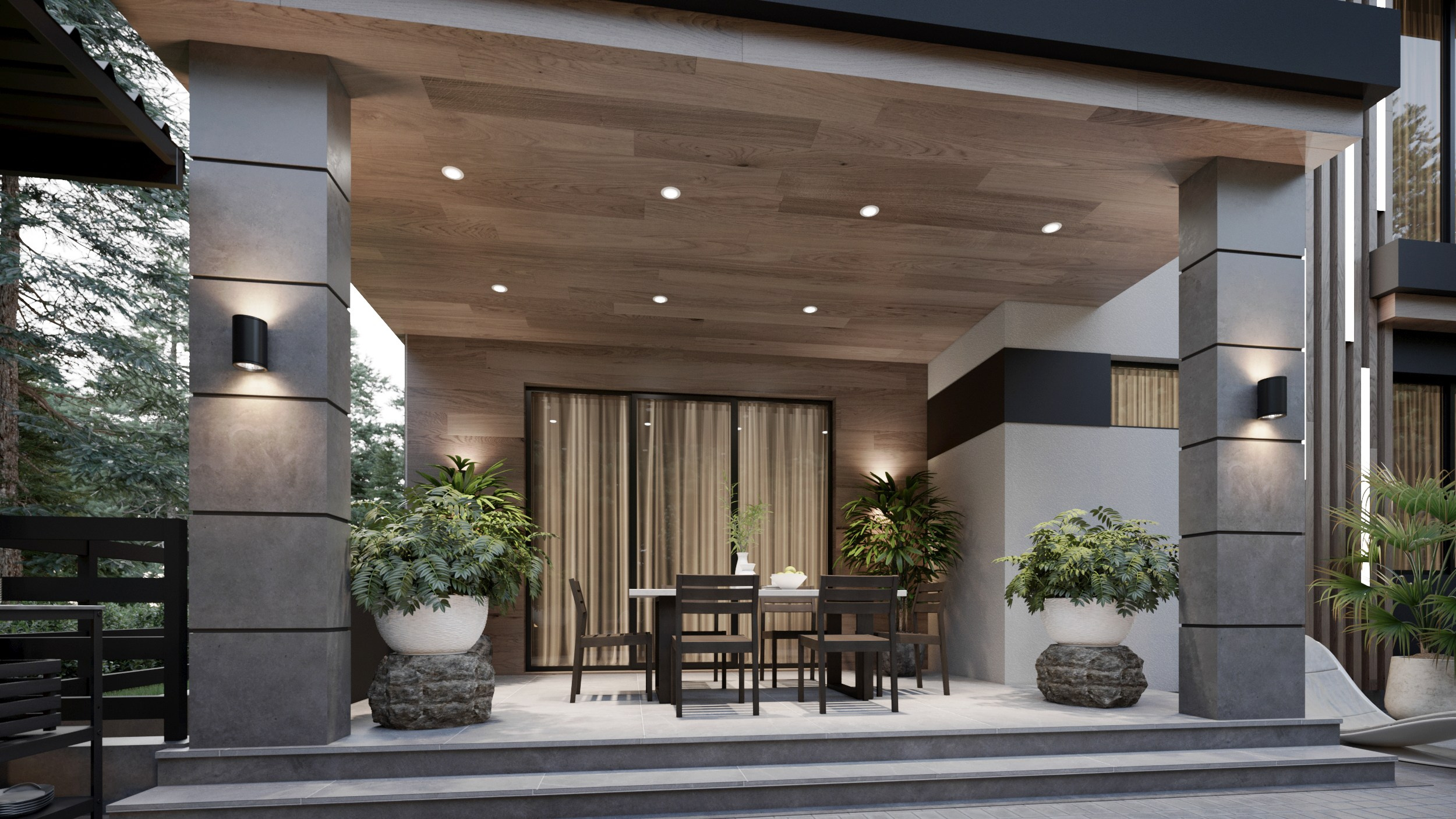 Двухэтажный дом в современном стиле в п.Мысхако общей площадью 217 кв.м. Архитектор Вера Каракезиди