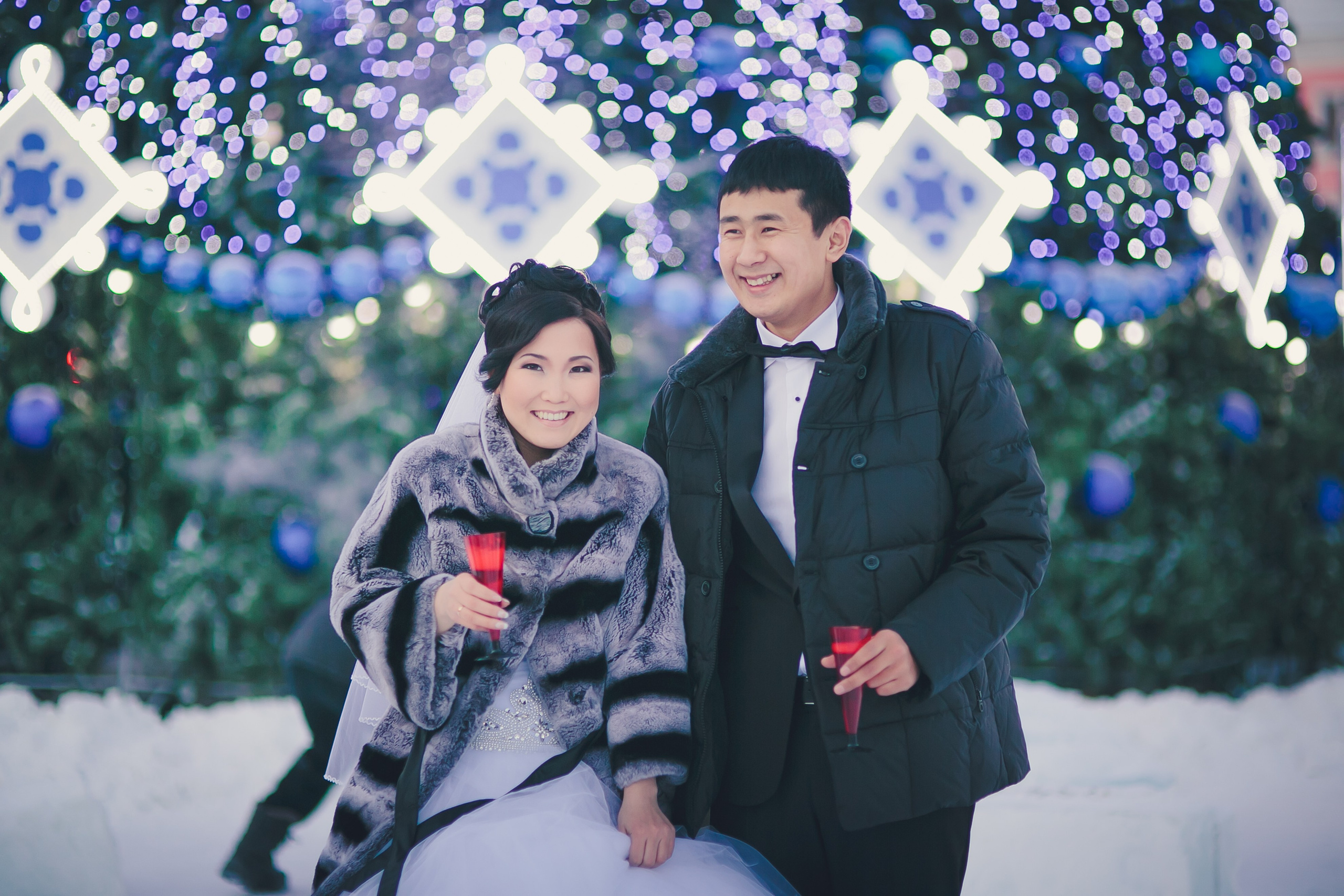 Зимнее свадебное фото. Фотограф Надежда Куин, Якутск