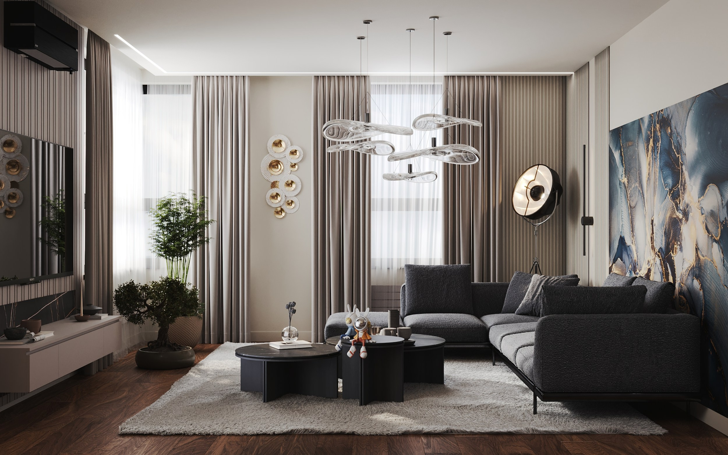 4-х комнатная квартира в Москве. Интерьерный 3Д Визуализатор Маргарита Оберемко