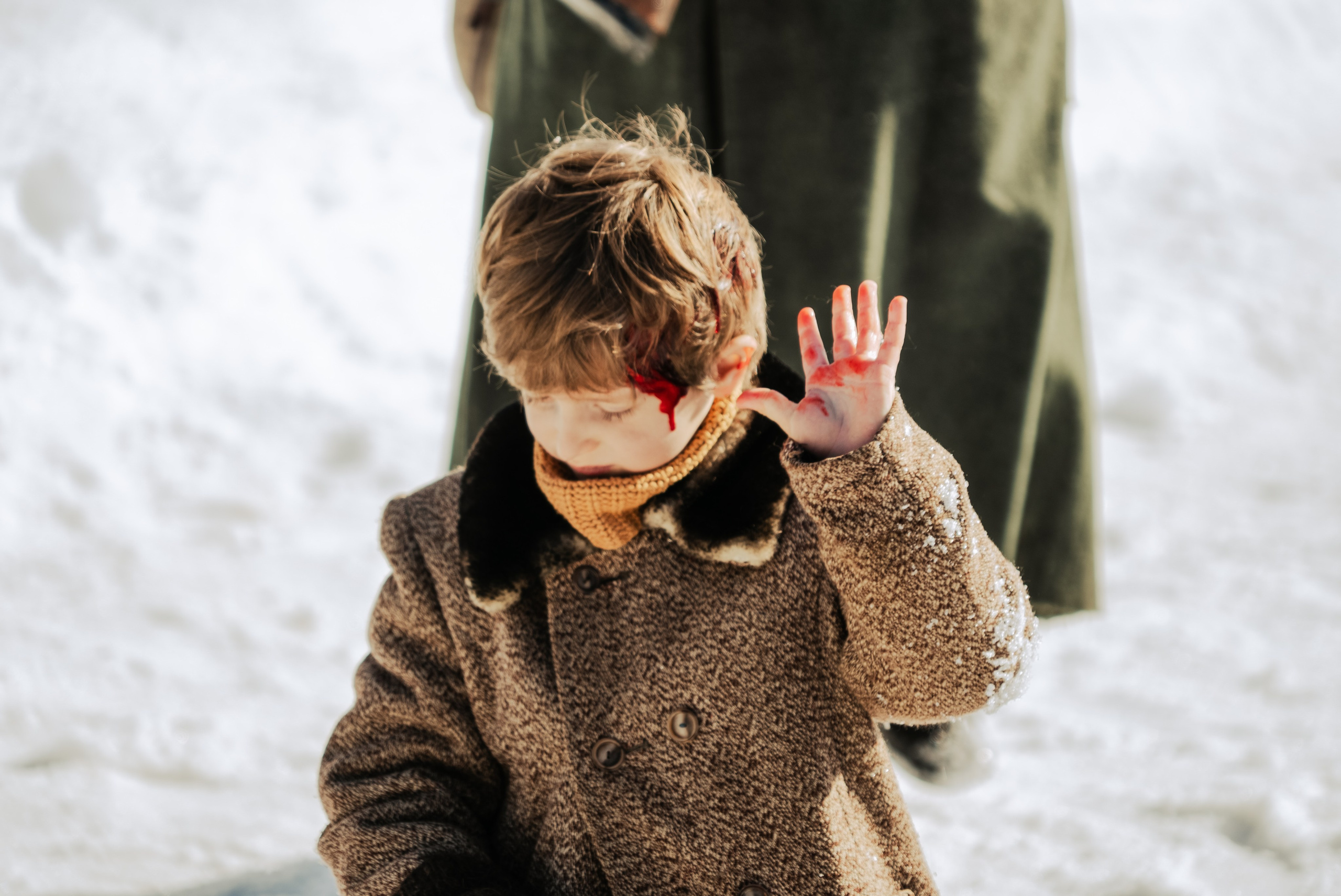 На съемках фильма «Июньская полынь». Мария Колесникова