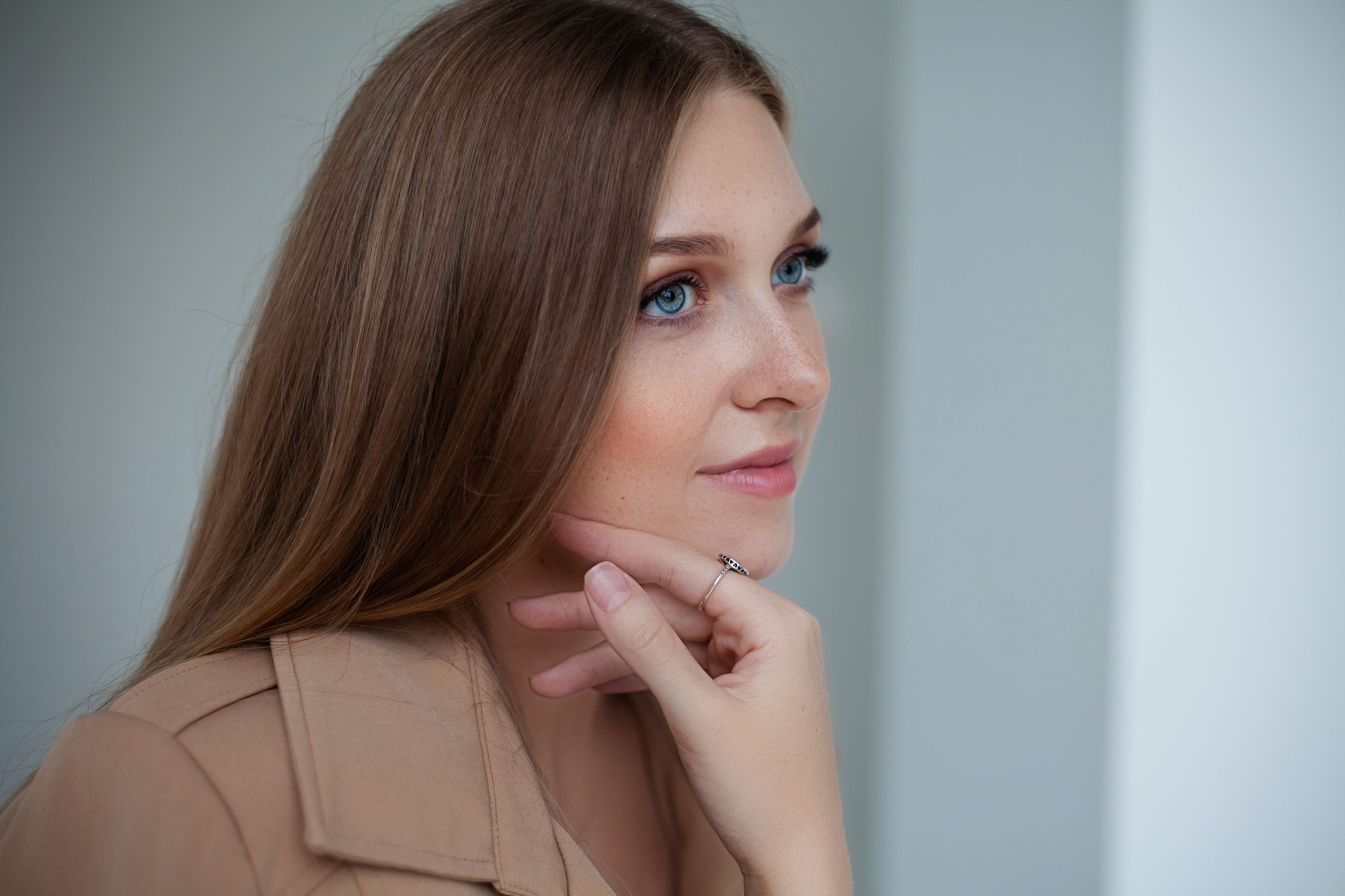 Портрет, нежность, ресницы, визажист, фотоконтент