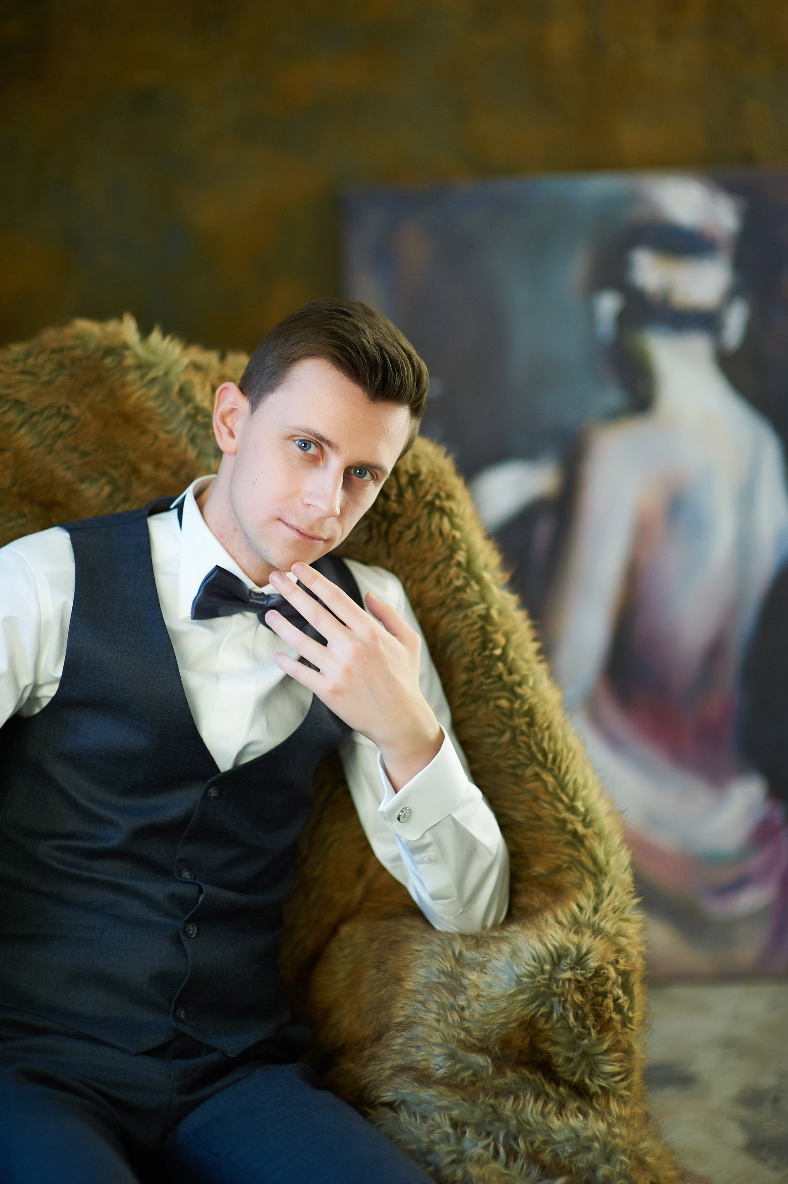 Наталия и Дмитрий (фотосессия в студии). Портретный, семейный и свадебный фотограф в Санкт-Петербурге и в Пушкине Ширяев Денис