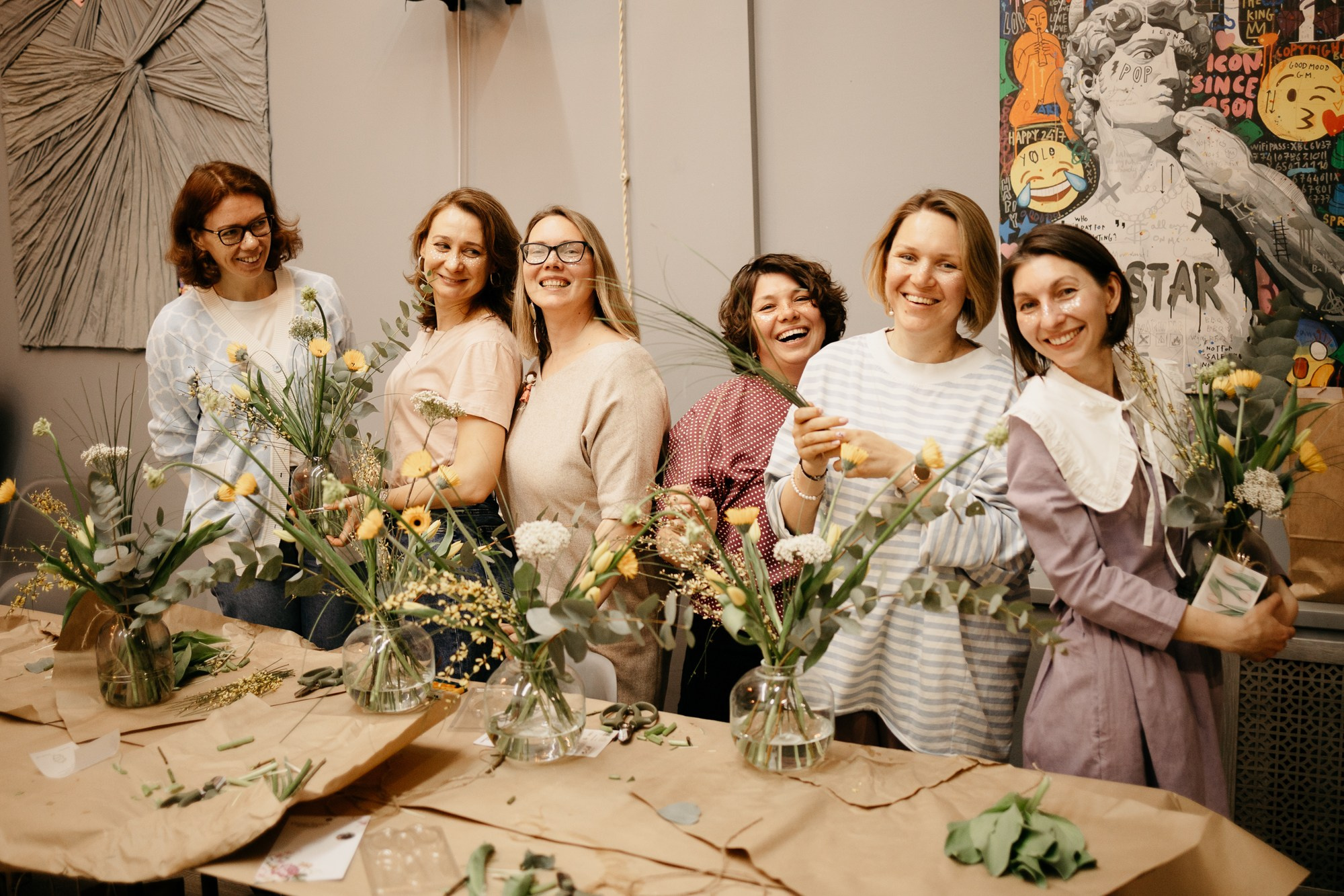 Корпоратив Добрых Праздников и цветочный мастер-класс. Фотограф в Москве