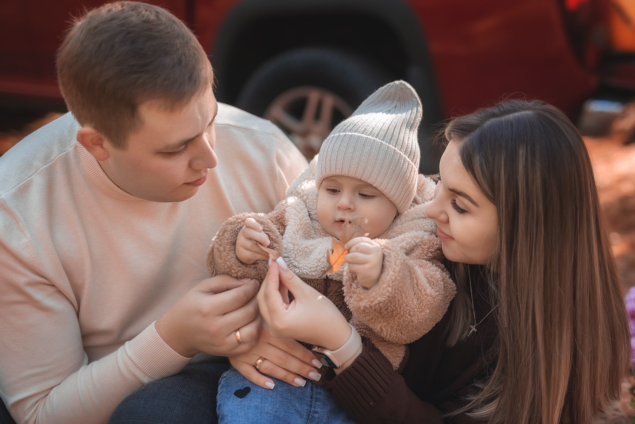 Осеняя фотосессия с пикапом. Семейный, детский фотограф в Воронеже Анна Никитина