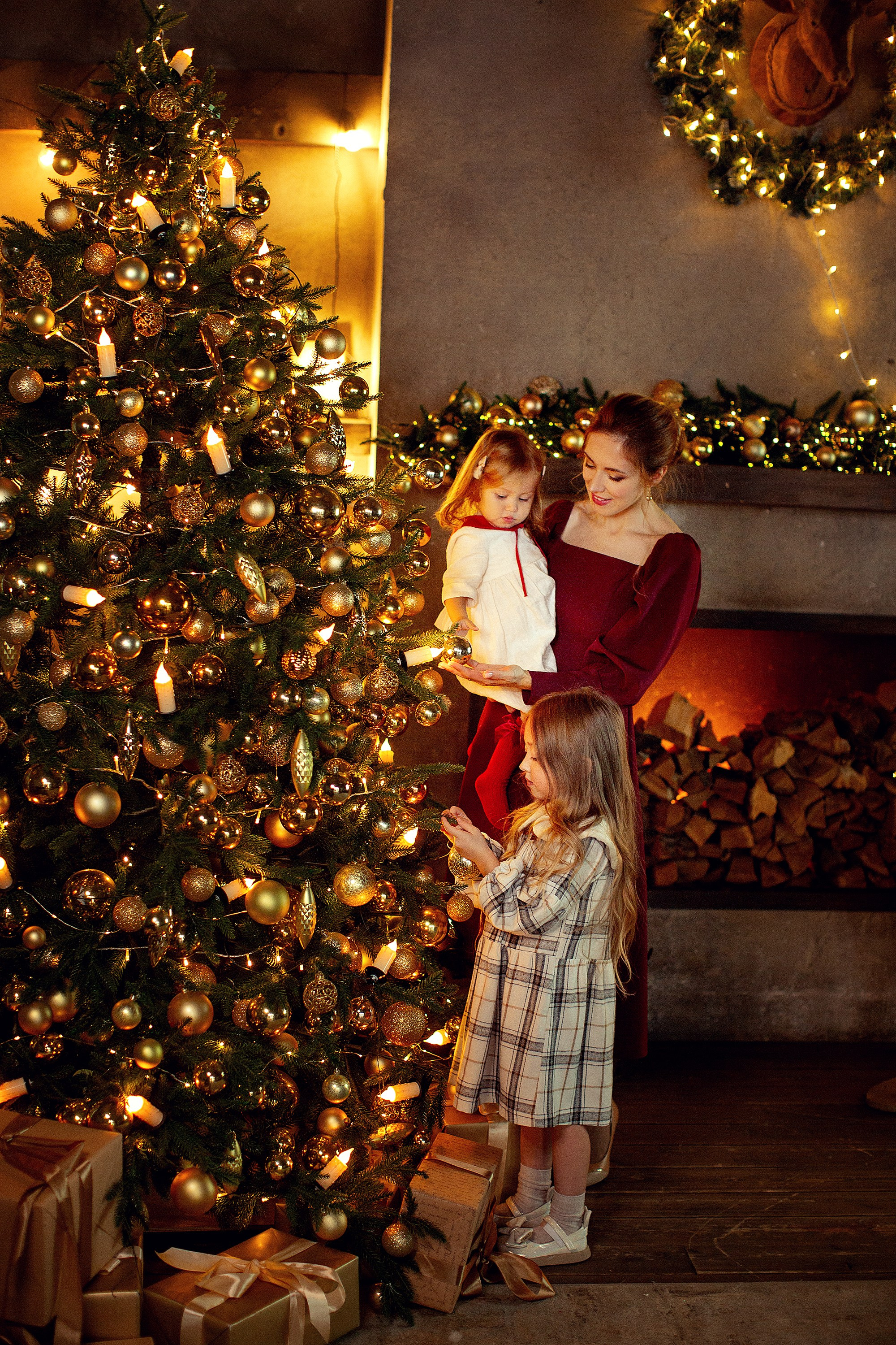 Новогодняя праздничная Фотосессия в студии. Семейный фотограф Татьяна Надеждина | Москва, Московская область, Ярославль