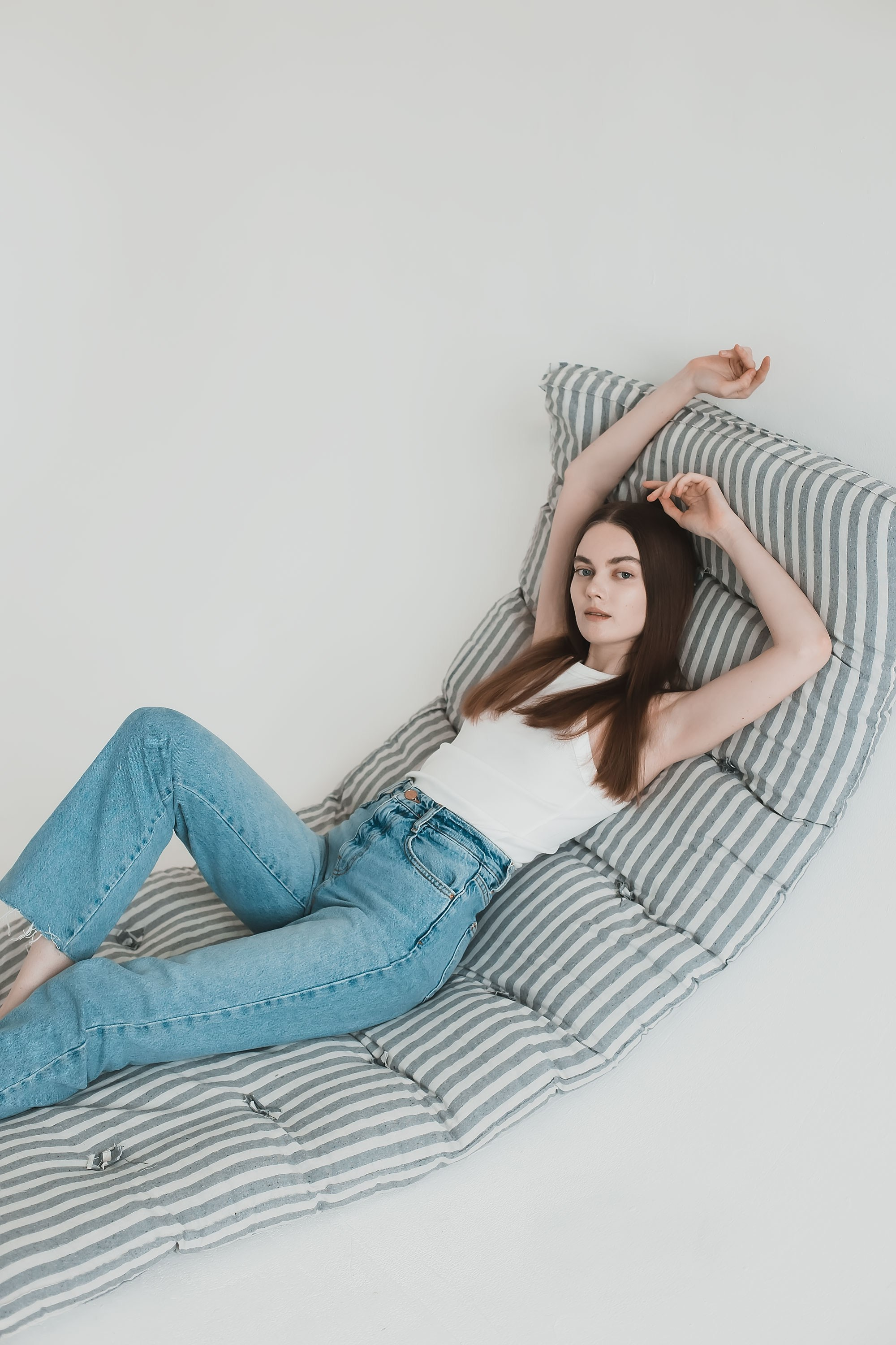 Минималистическая съёмка на матрасе. Семейный, индивидуальный фотограф в Москве Ангели Марина