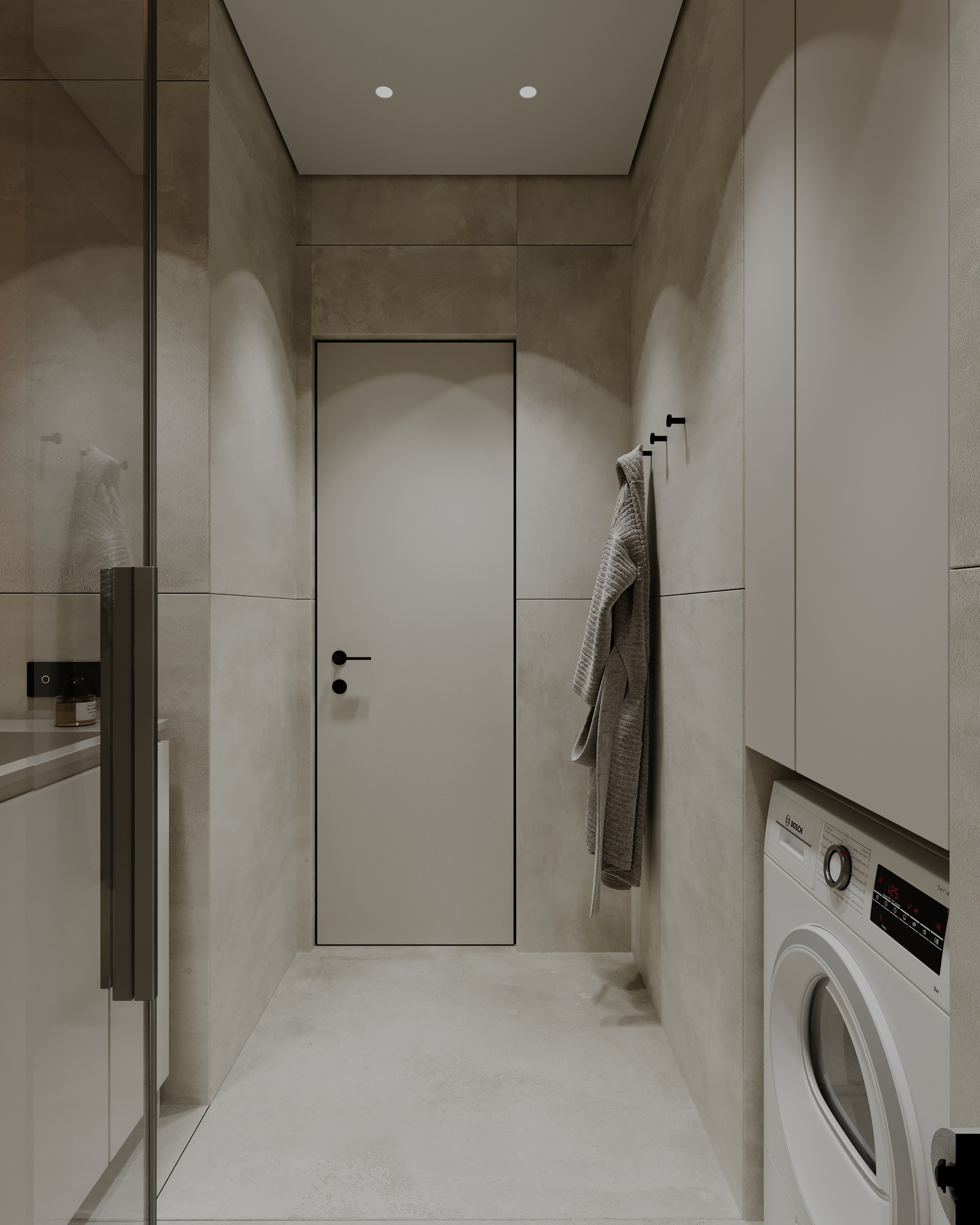 Санузел № 2. Визуализации интерьера