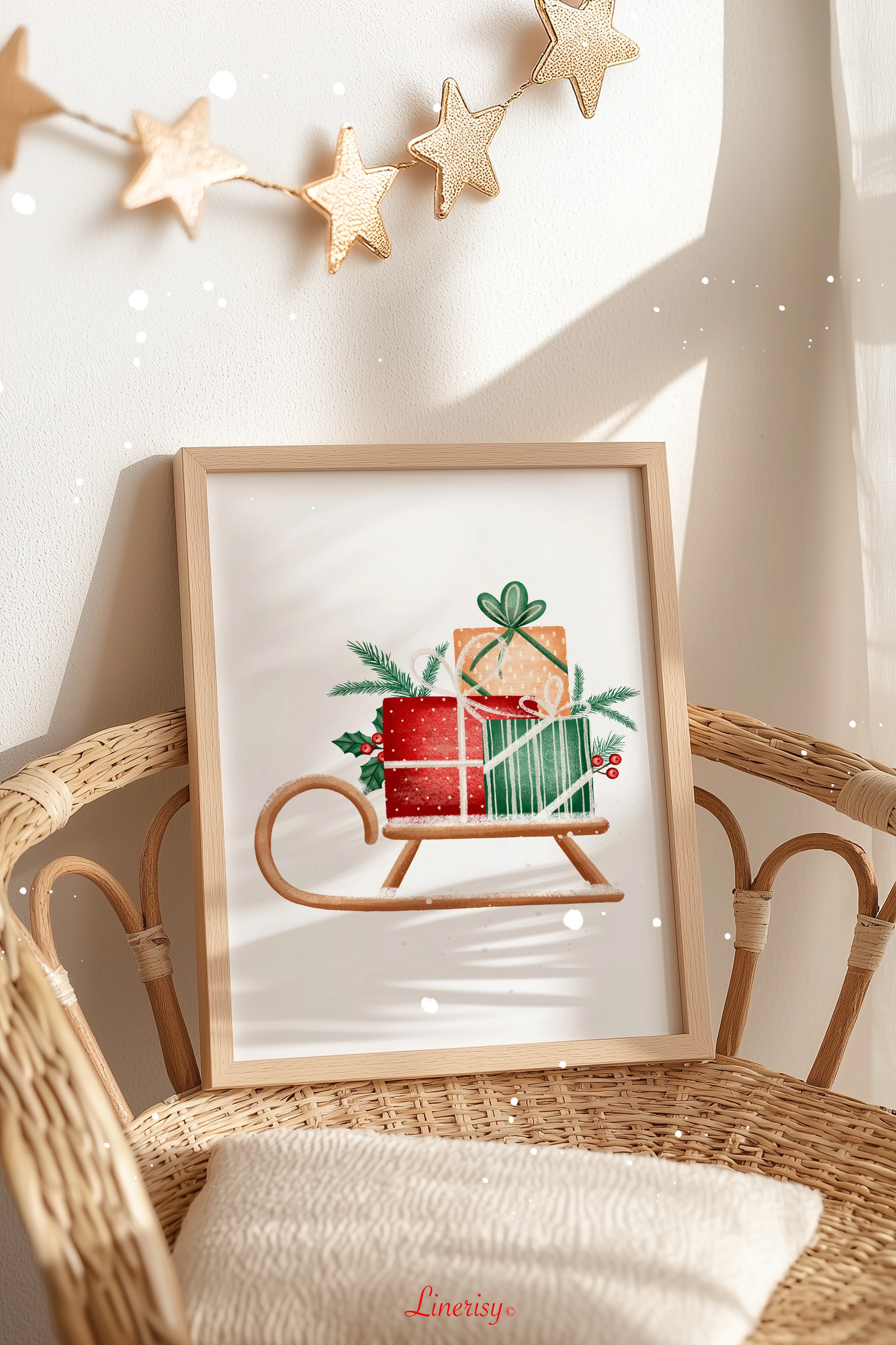 Коллекция «С Новым годом, Мишка» — графические иллюстрации, композиции, постеры и бесшовные паттерны. Художник-иллюстратор Евгения Бекренёва