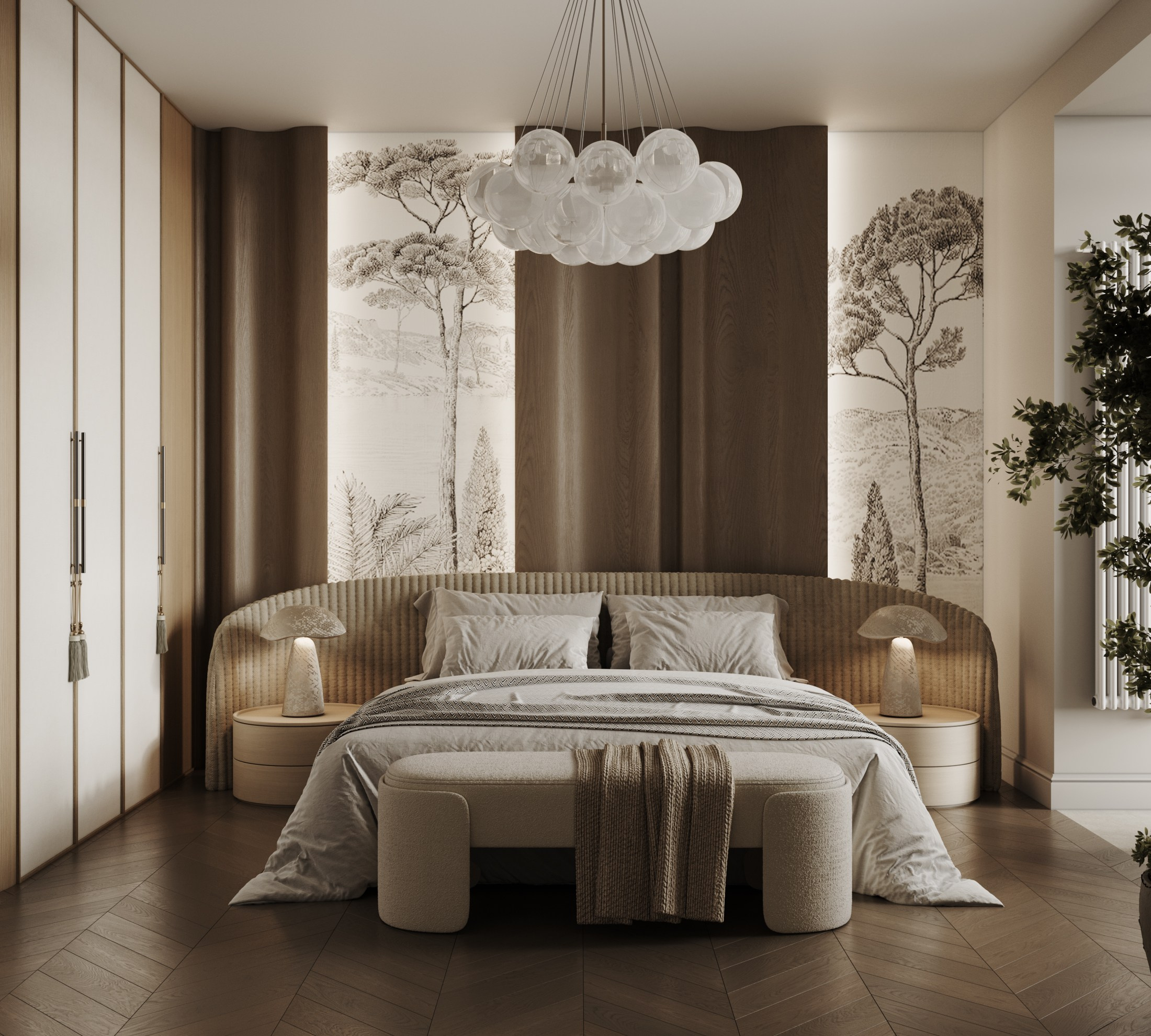 Спальня. Интерьерная 3D Визуализация