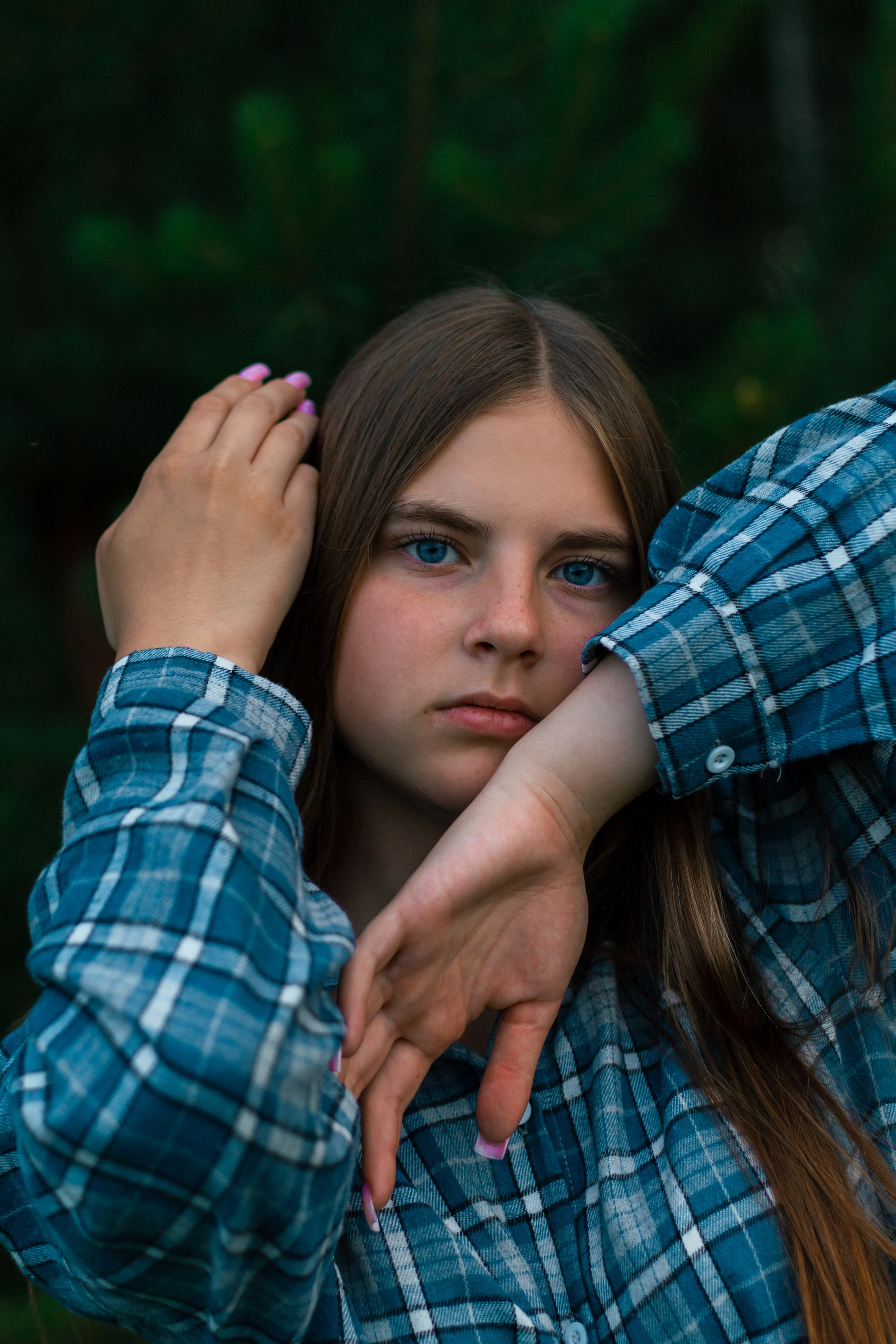 Портретная съёмка Дарьи в поле Ангарск. Фотограф Ангарск Александра Зарубина