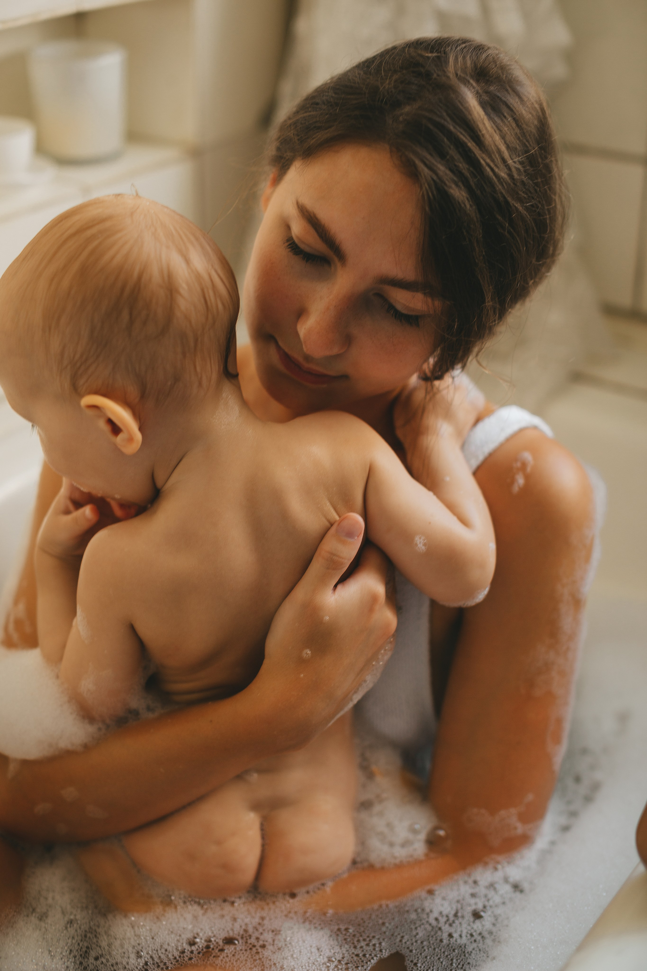 Стас, Даша и Ева (купание в ванной). Семейный и детский фотограф и видеограф в Москве, Дрокина Наталья