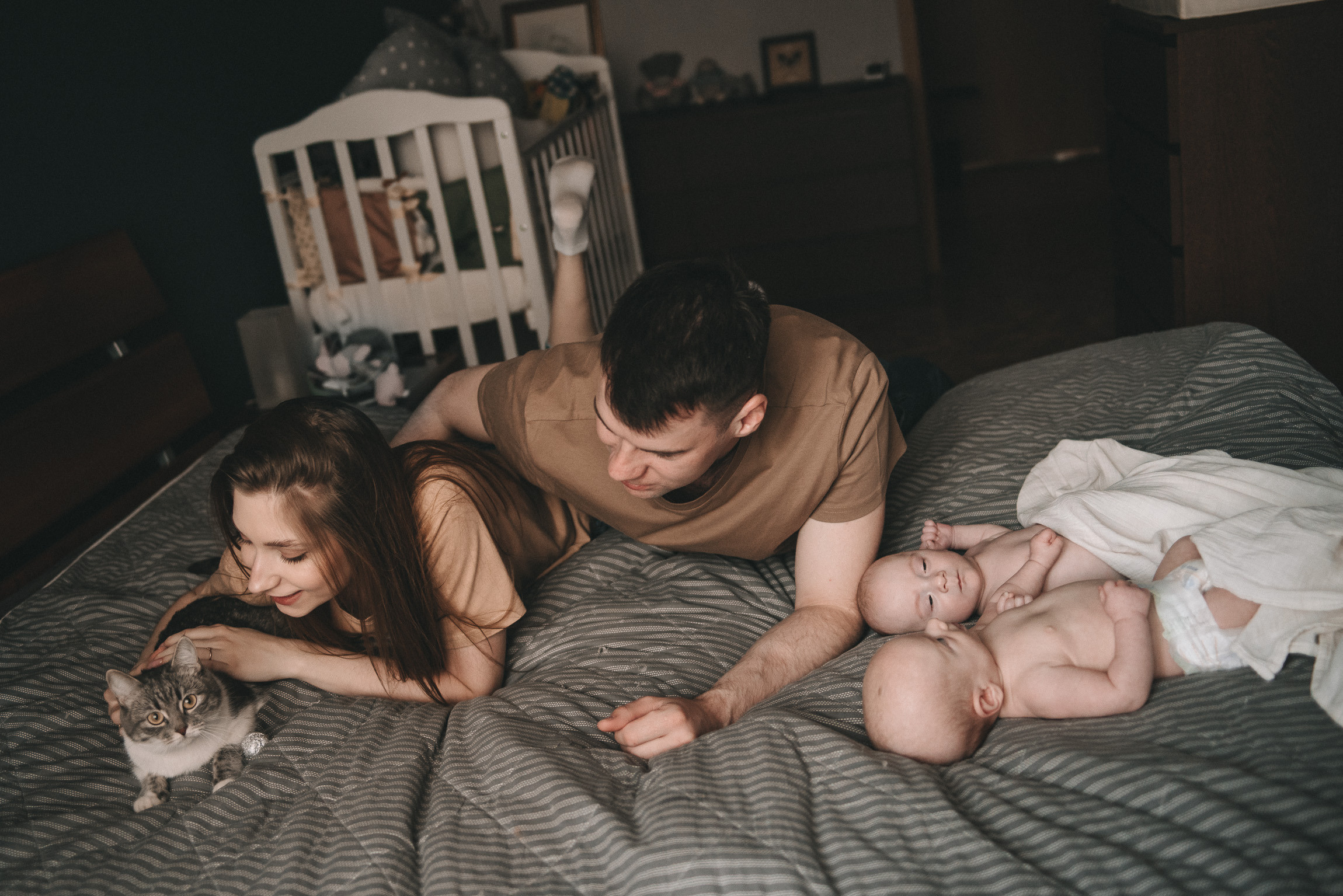 Сеня и Тимоша. Фотограф новорожденных в стиле lifestyle в Воронеже Юлия Ключникова