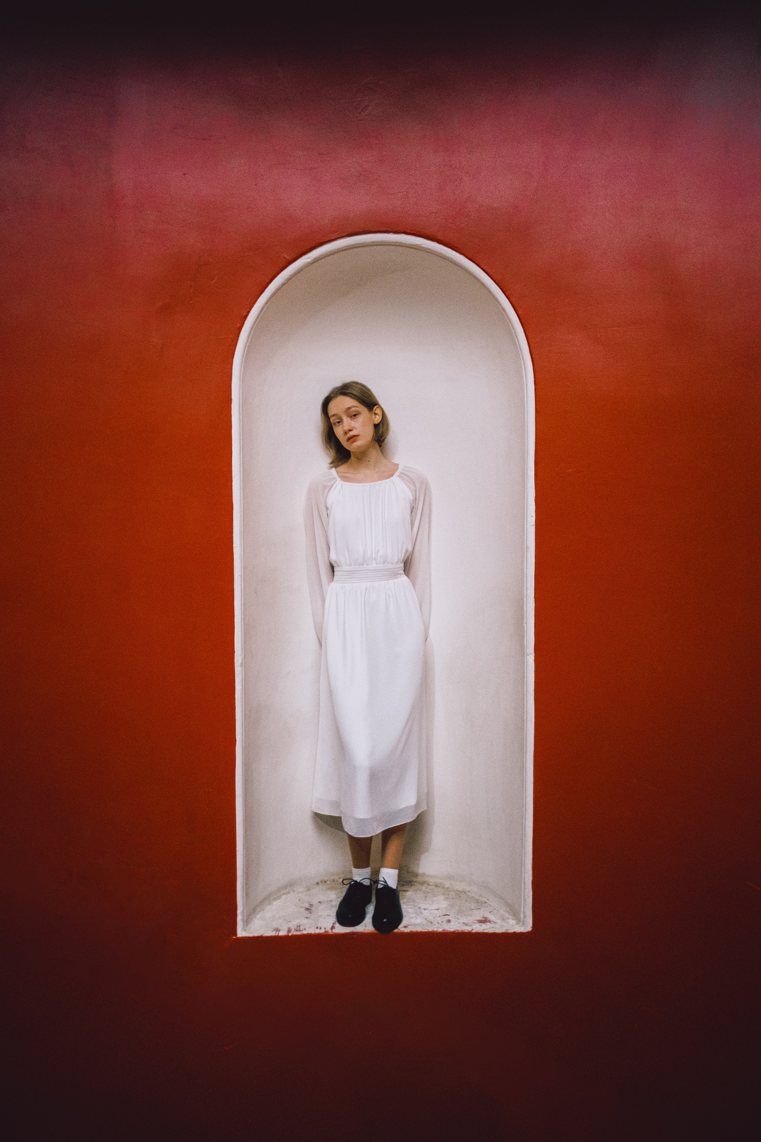 Катя. Съёмка в красной парадной. Lickord