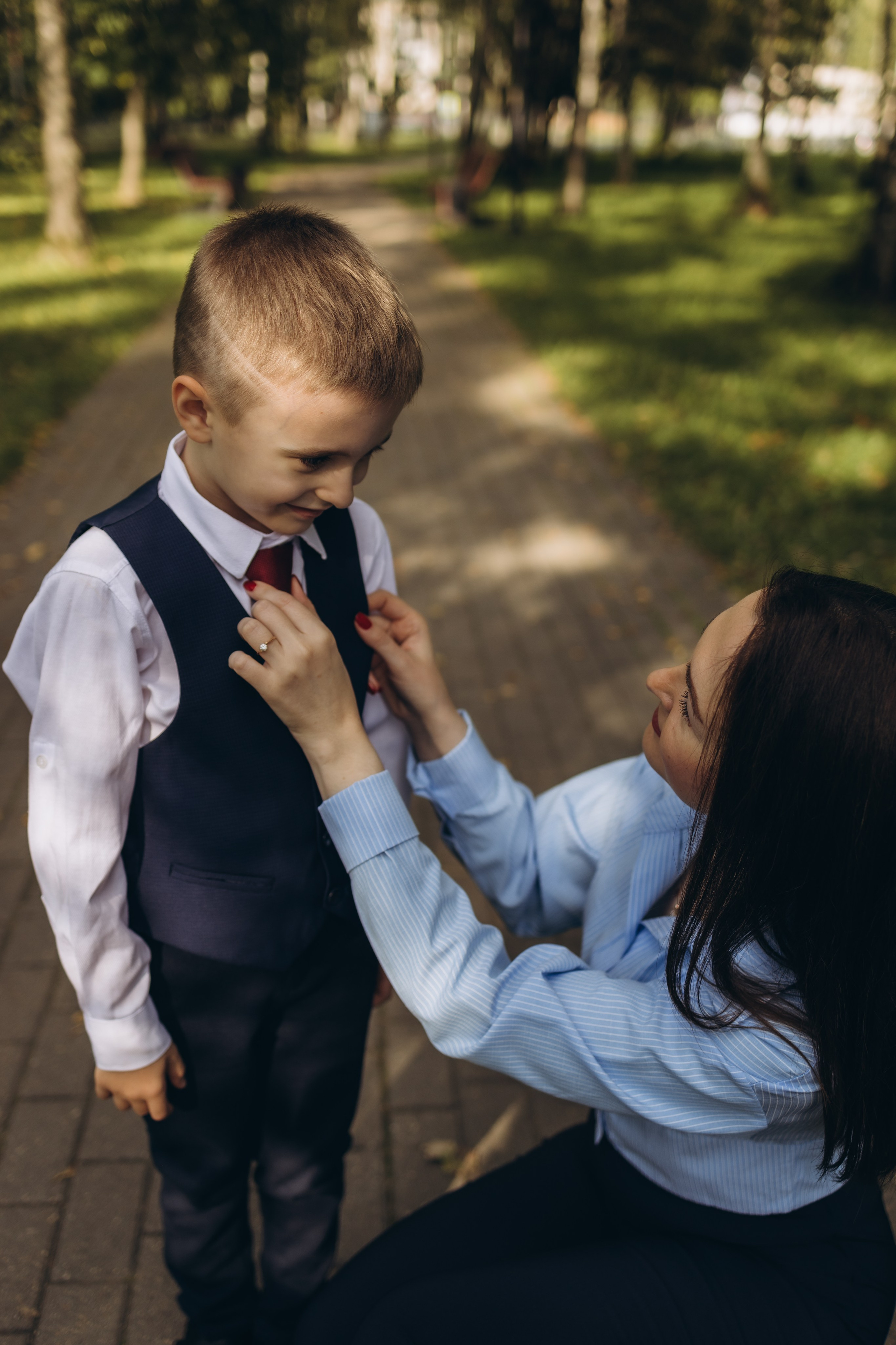 Первая школьная фотография Димули (1.09.2025 г.) г. Обнинск (Калужская обл.). Надежда Стар семейный и церковный фотограф в Жукове и Калужской области