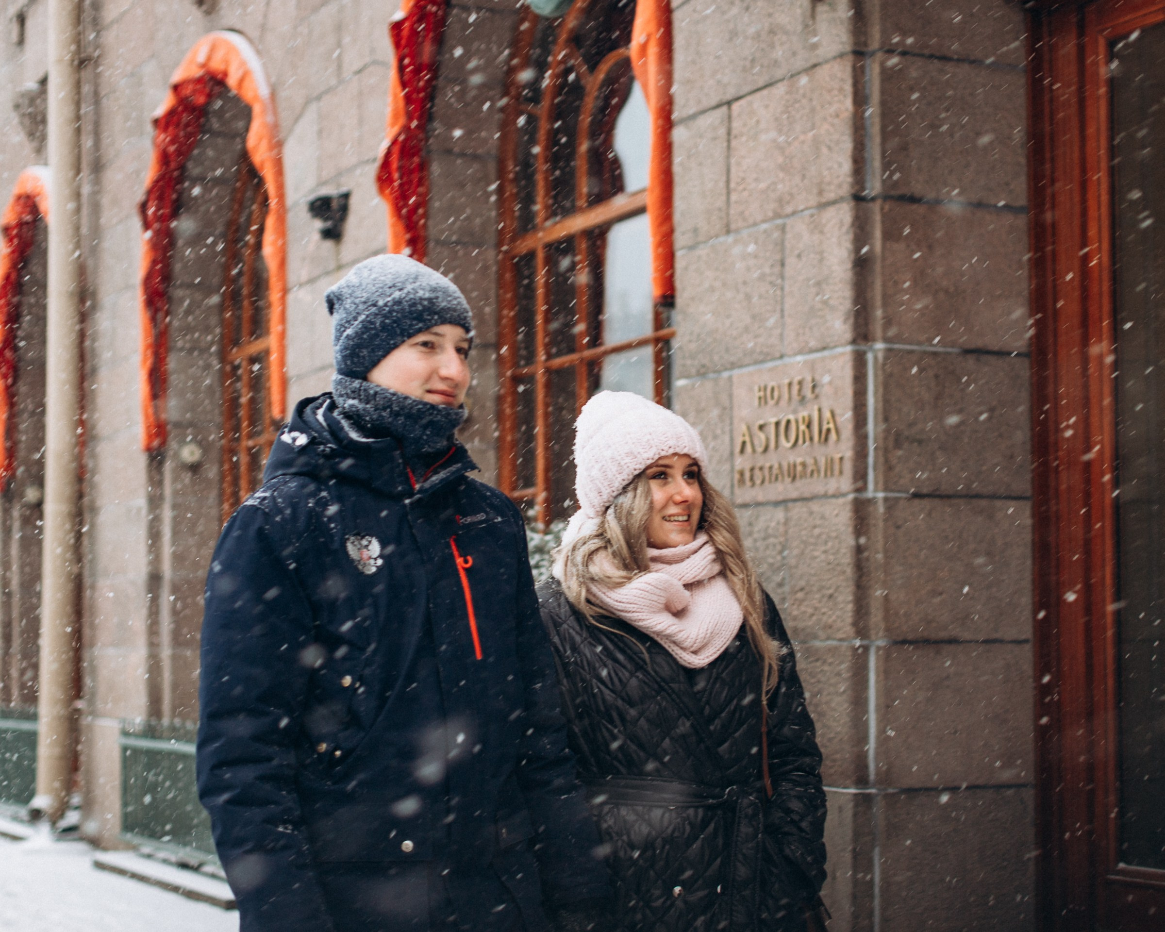 Юрий и Ирина в феврале. Фотопрогулка в Петербурге. Индивидуальный и семейный фотограф в Санкт-Петербурге