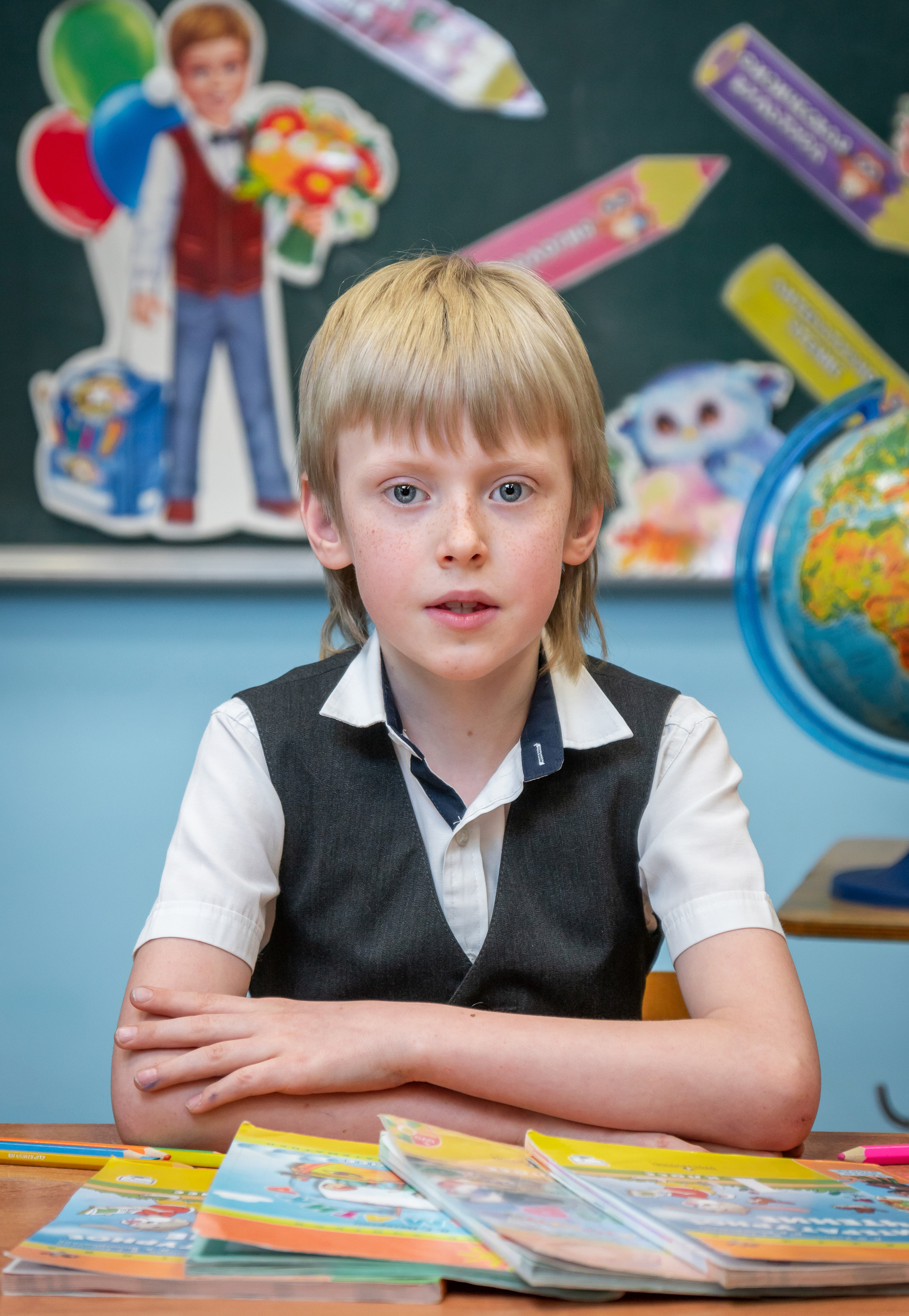 Школьная съёмка первоклашки. Фотограф в Краснодаре и Краснодарском крае Елена Быкова