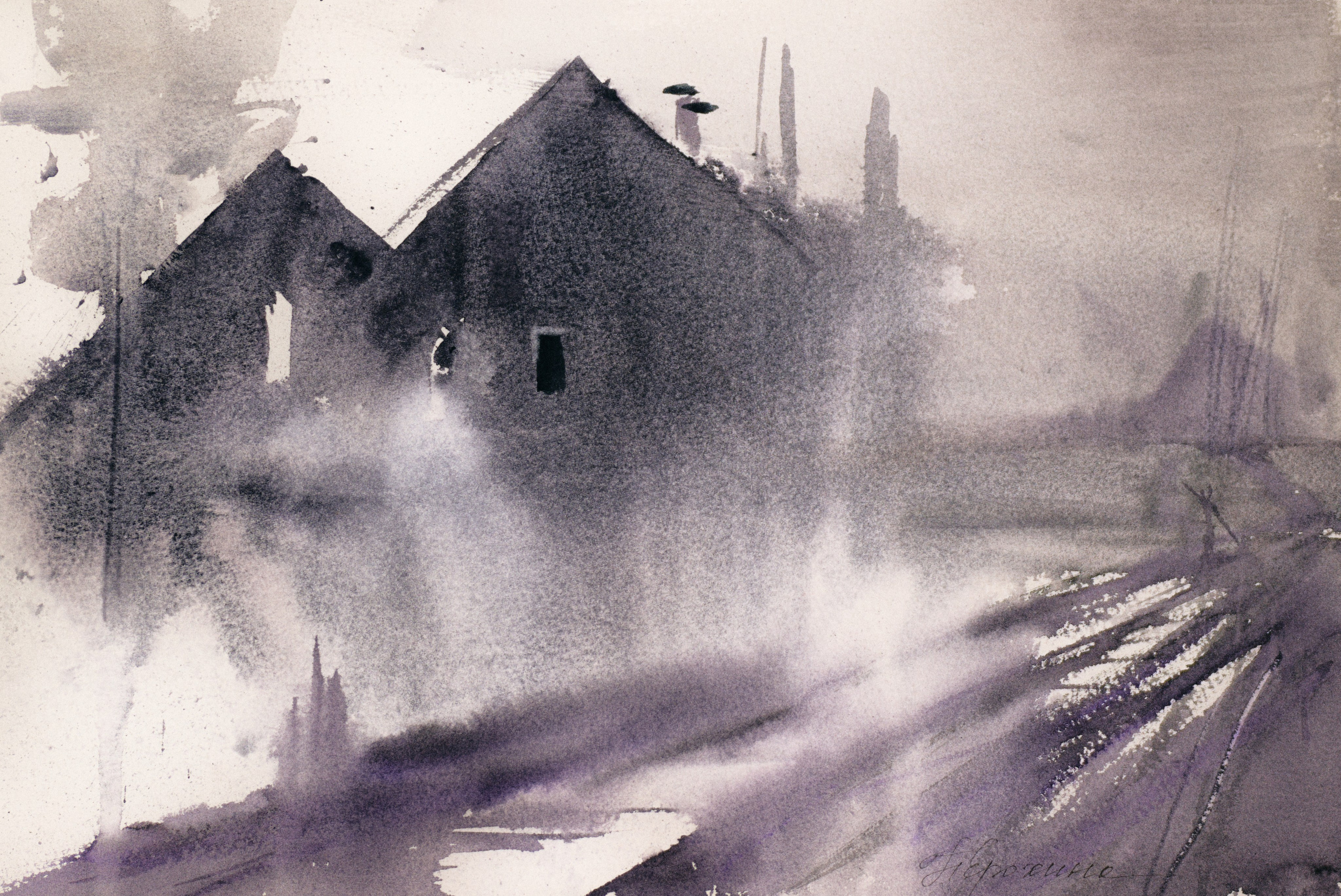 Пейзаж 8 серии МОНОХРОМ (30×34 см) 3 500 р. ГАЛЕРЕЯ