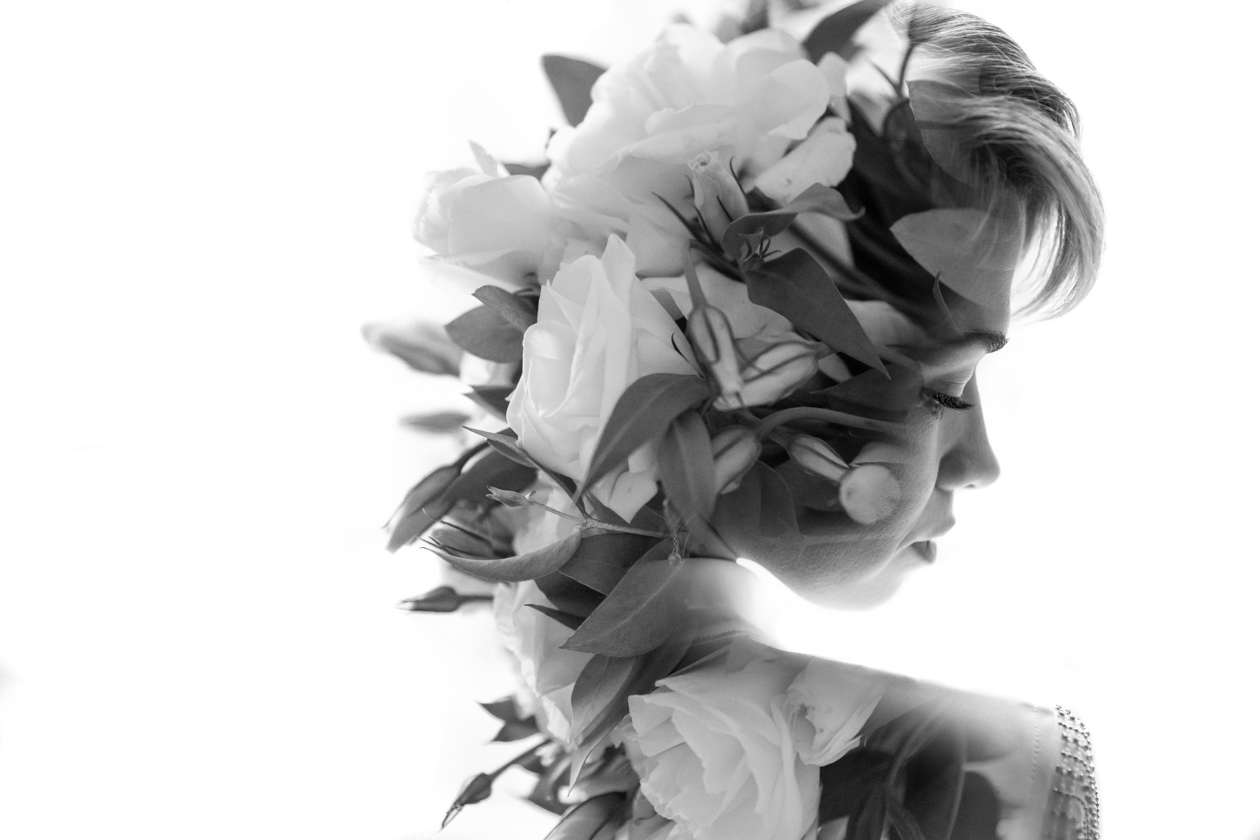 коллаж невесты со спины