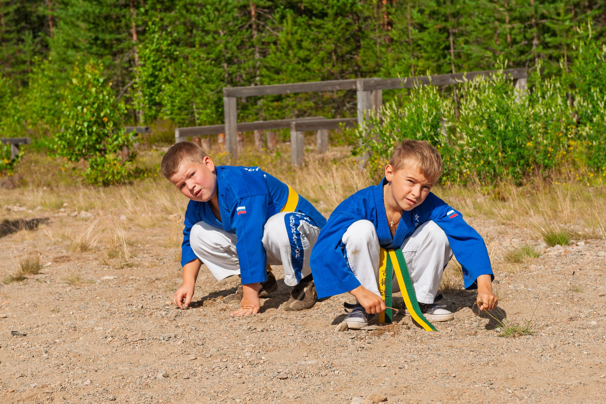 Летние тренировочные боры Школы Боевых Искусств «МОН» 2012 г. Карелия, тренировка