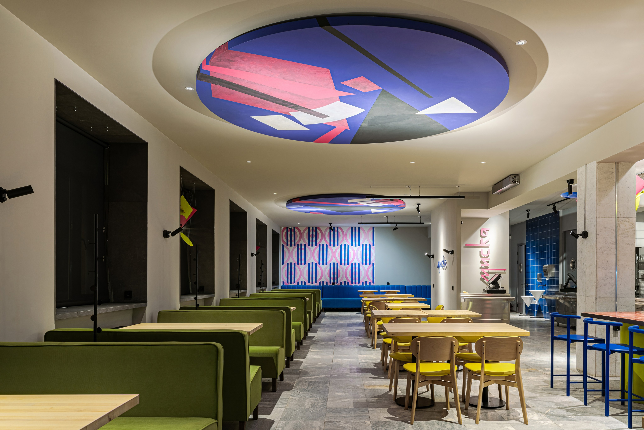 Столовая «Миска», г. Сыктывкар. Дизайнер Евгения Вылегжанина. Иван Благушин. Интерьерный и архитектурный фотограф в Москве и Санкт-Петербурге