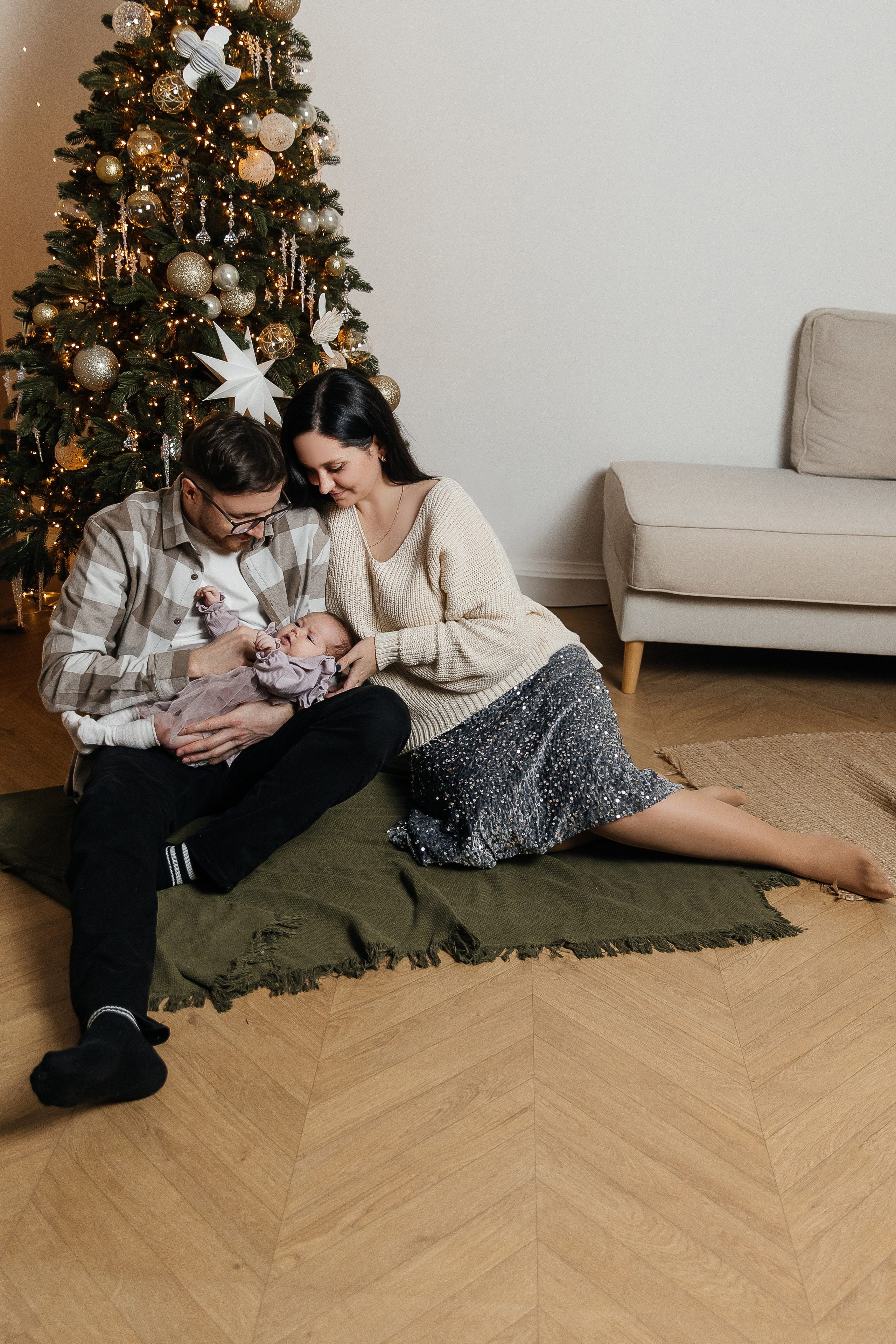 Дарья с семьей новогодняя. Свадебный и семейный фотограф в Вологде Екатерина Назарина