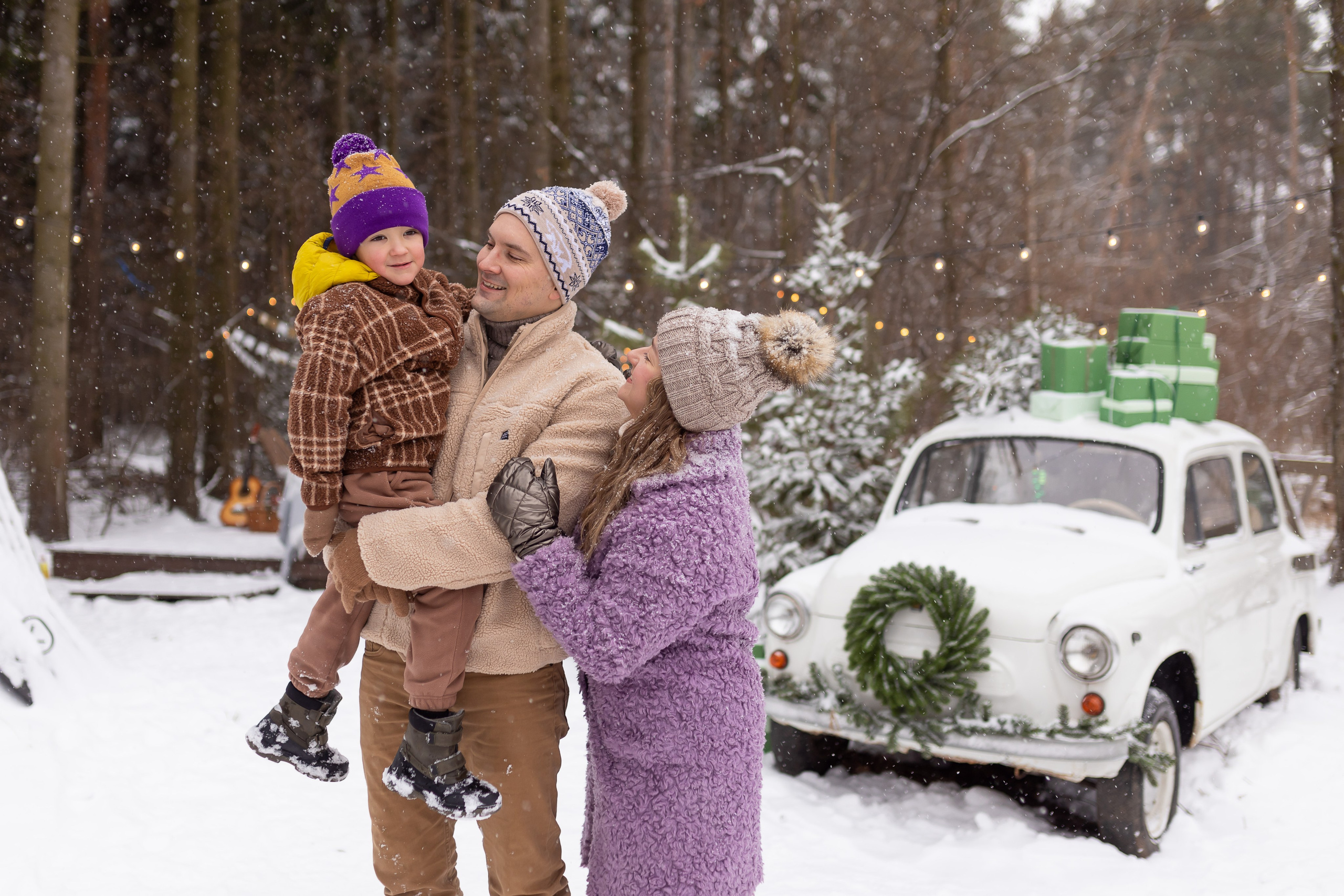 Первый снег в Декабре 2024. Семейный и детский фотограф в городе Подолск МО Крылова Ирина