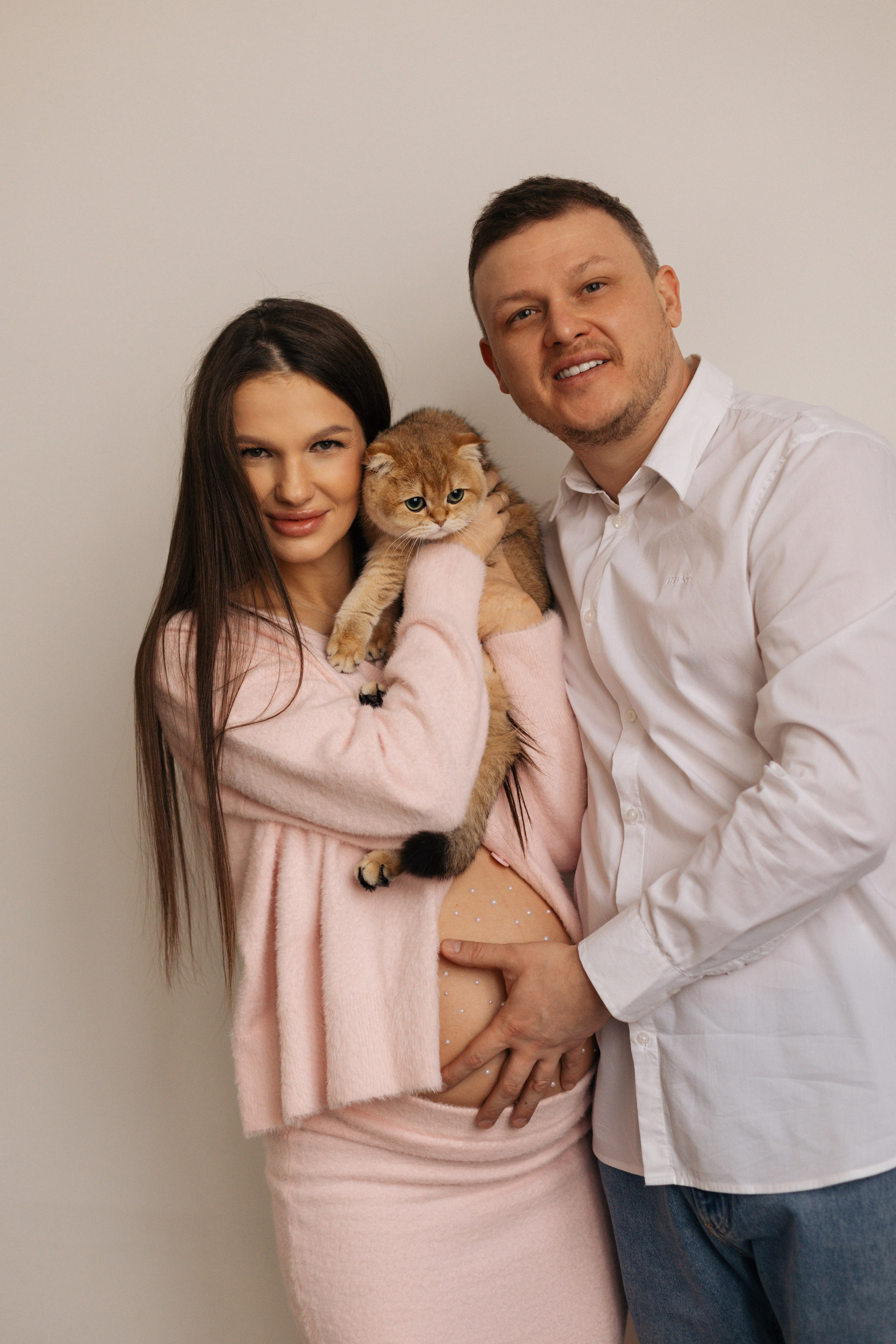Фотосессия беременности с кошкой — фотограф Кристина Филимонова