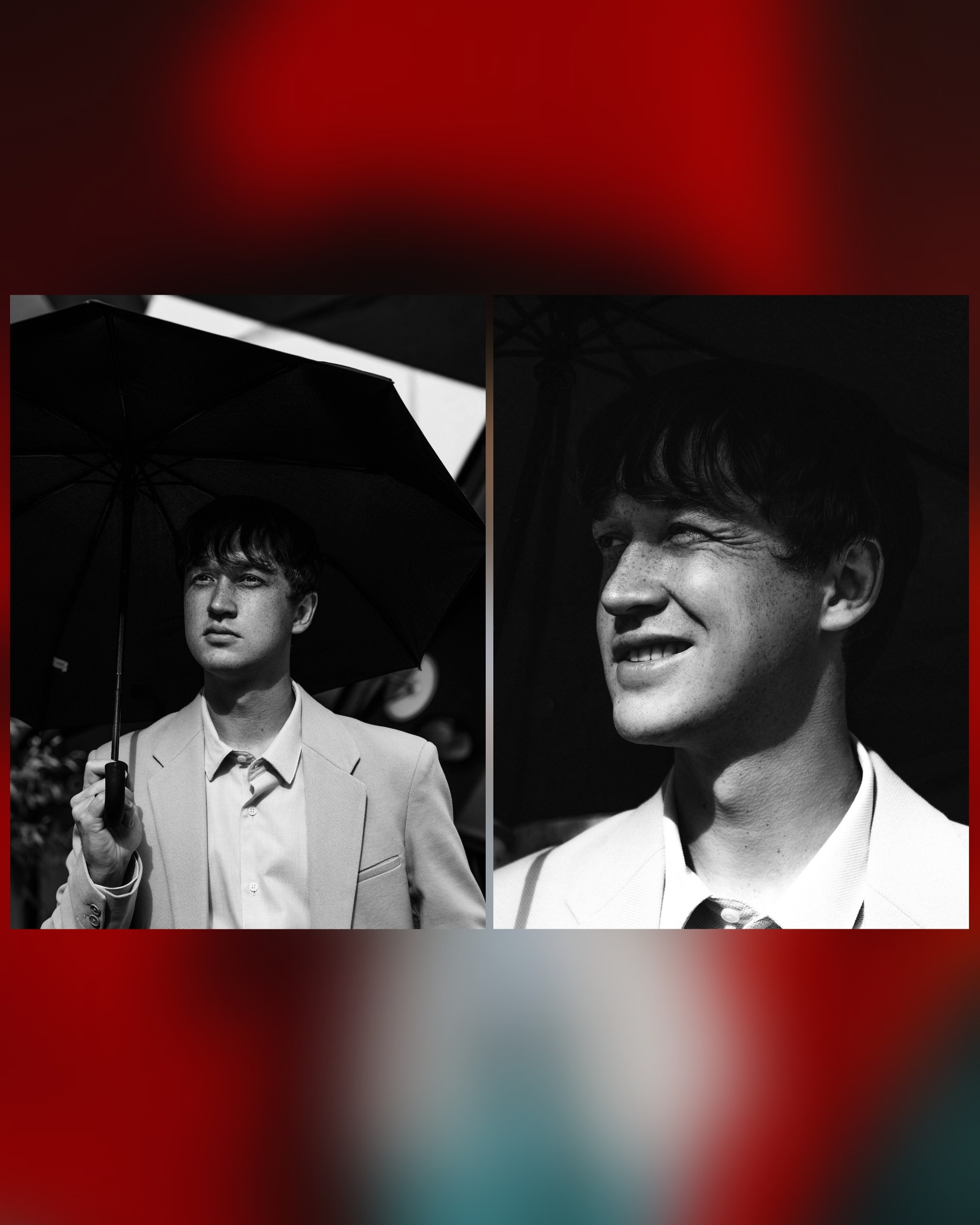 парень ухмыляется