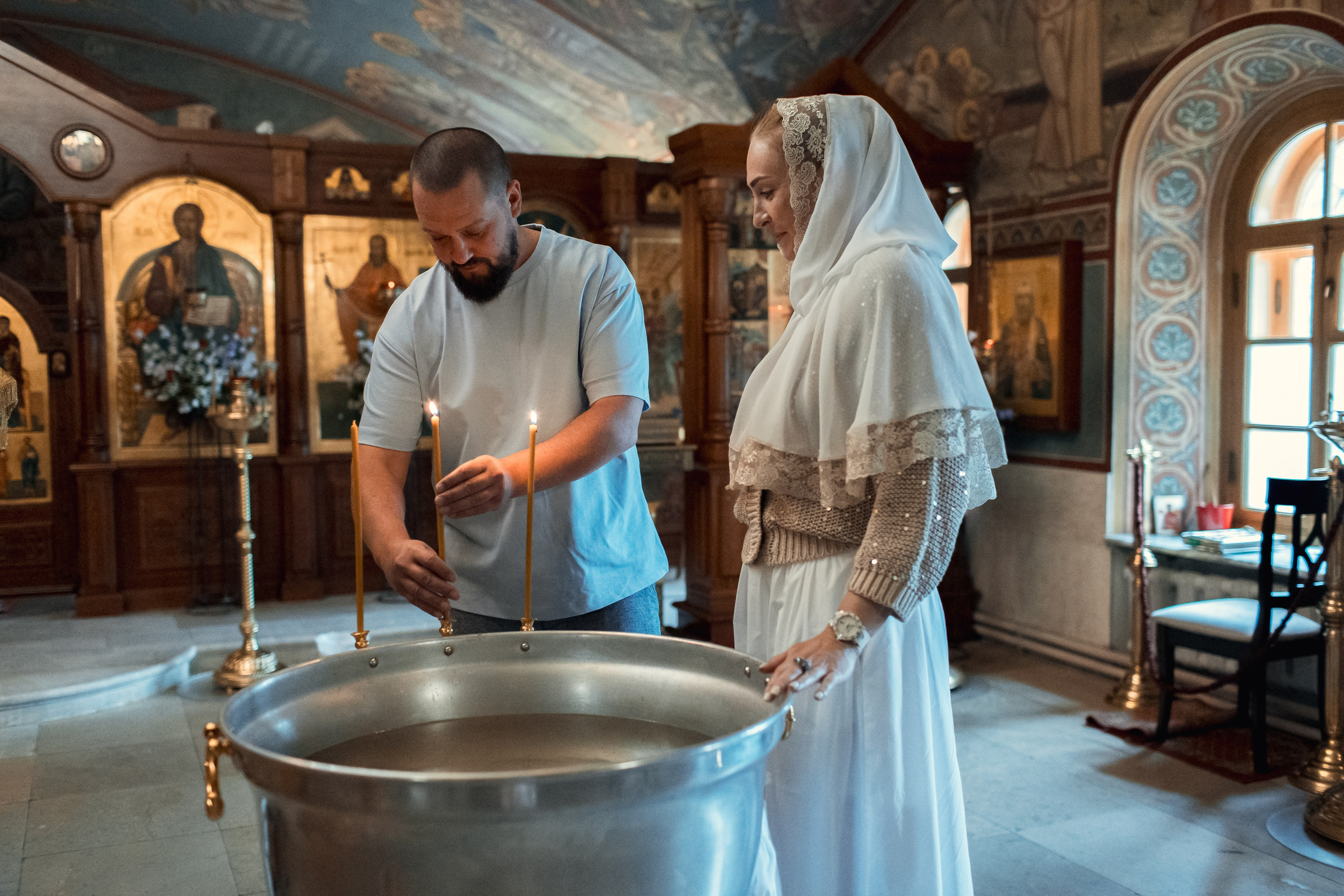 Крещение в Зачатьевском Монастыре. Профессиональный фотограф в Москве и Мо Мария Шантарёва