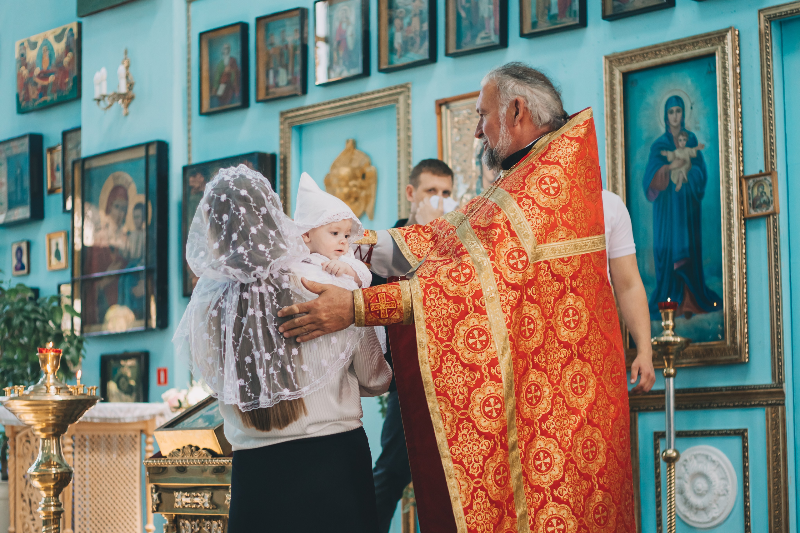 Съемка таинства крещения в Тихорецке. Свадебный и семейный фотограф в Краснодарском крае Мария Данилкина