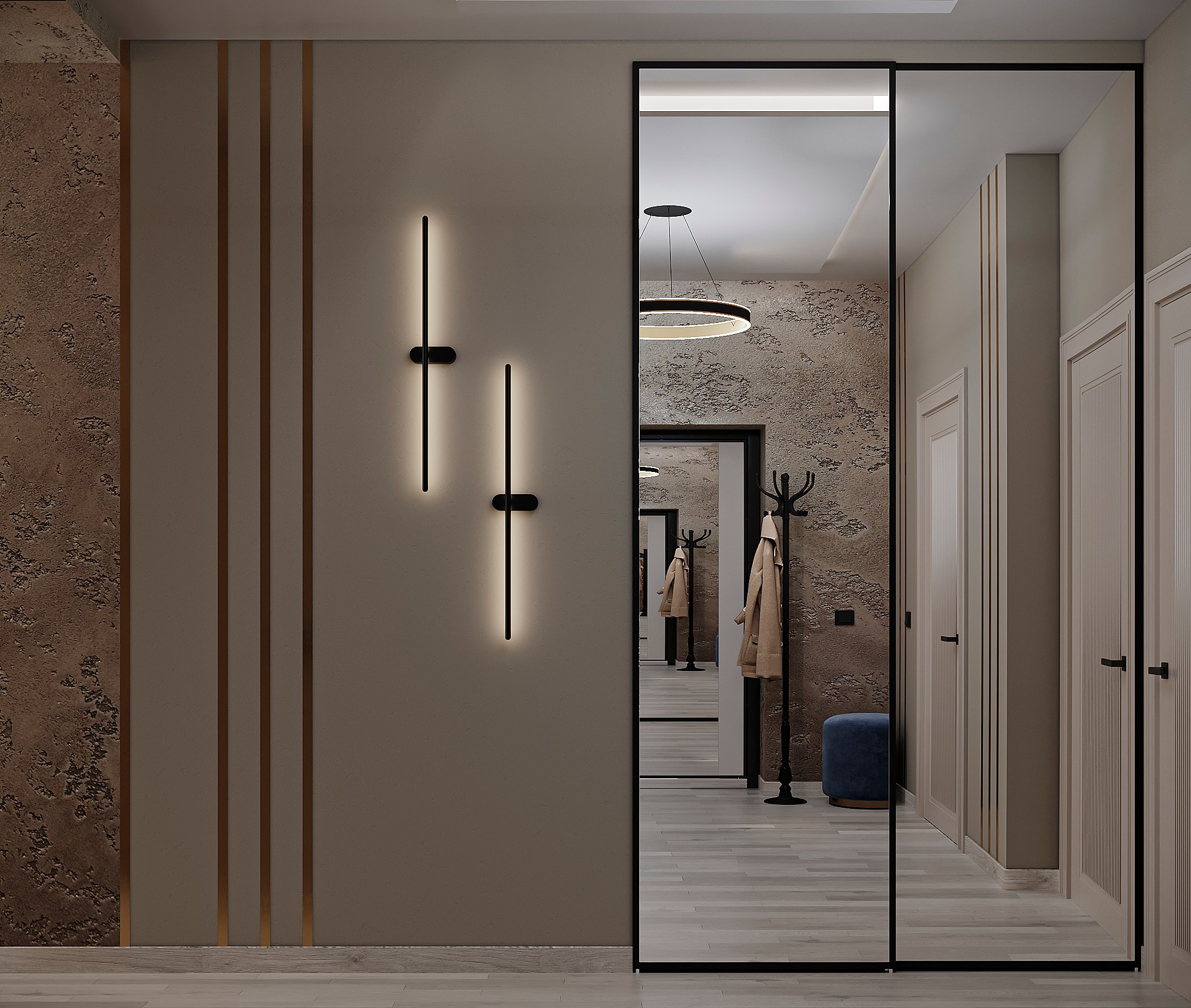 Синий акцент в интерьере 💙