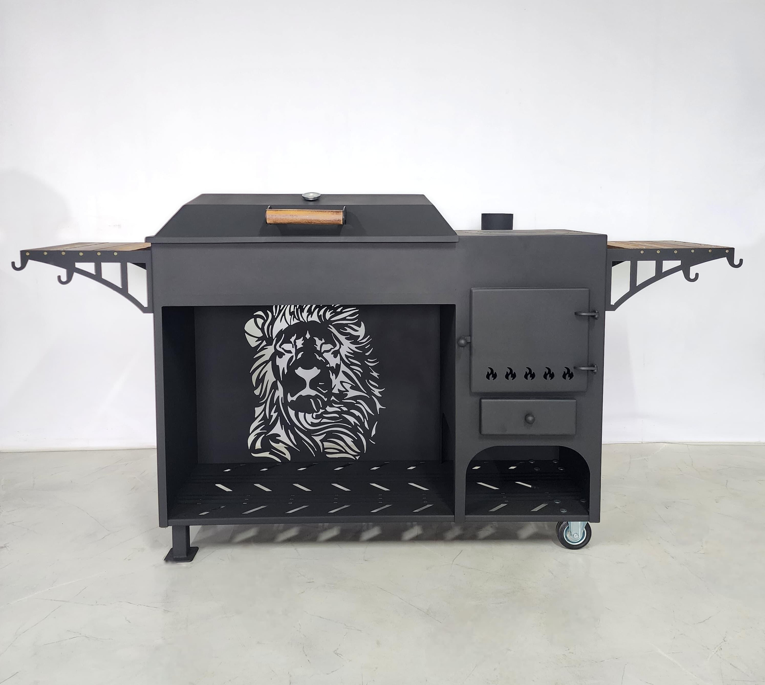 Мангал с печью под казан и крышкой барбекю. Купить / заказать мангал для дома в Краснодаре от производителя «Мангал Мастер»