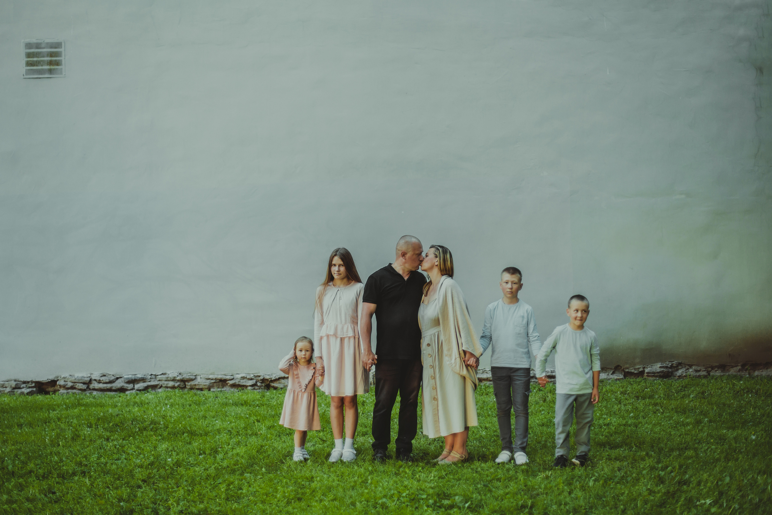 Фотосессия большой семьи с четырьмя детьми. Детский, свадебный и семейный фотограф Юлия Курбатова, Санкт-Петербург