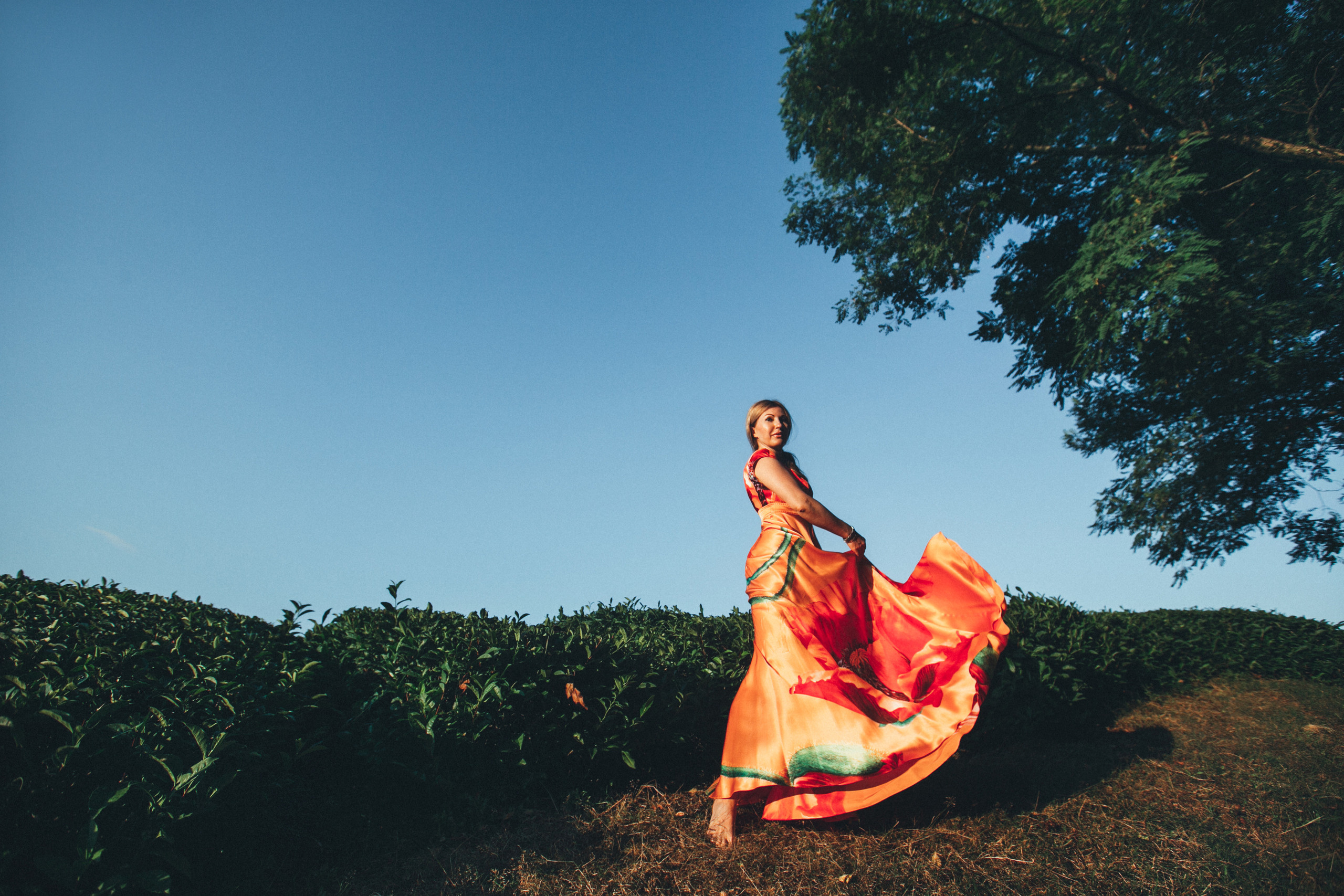 Съемка на чайных плантациях на Мацесте в сочи. Фотограф Галина Скорик